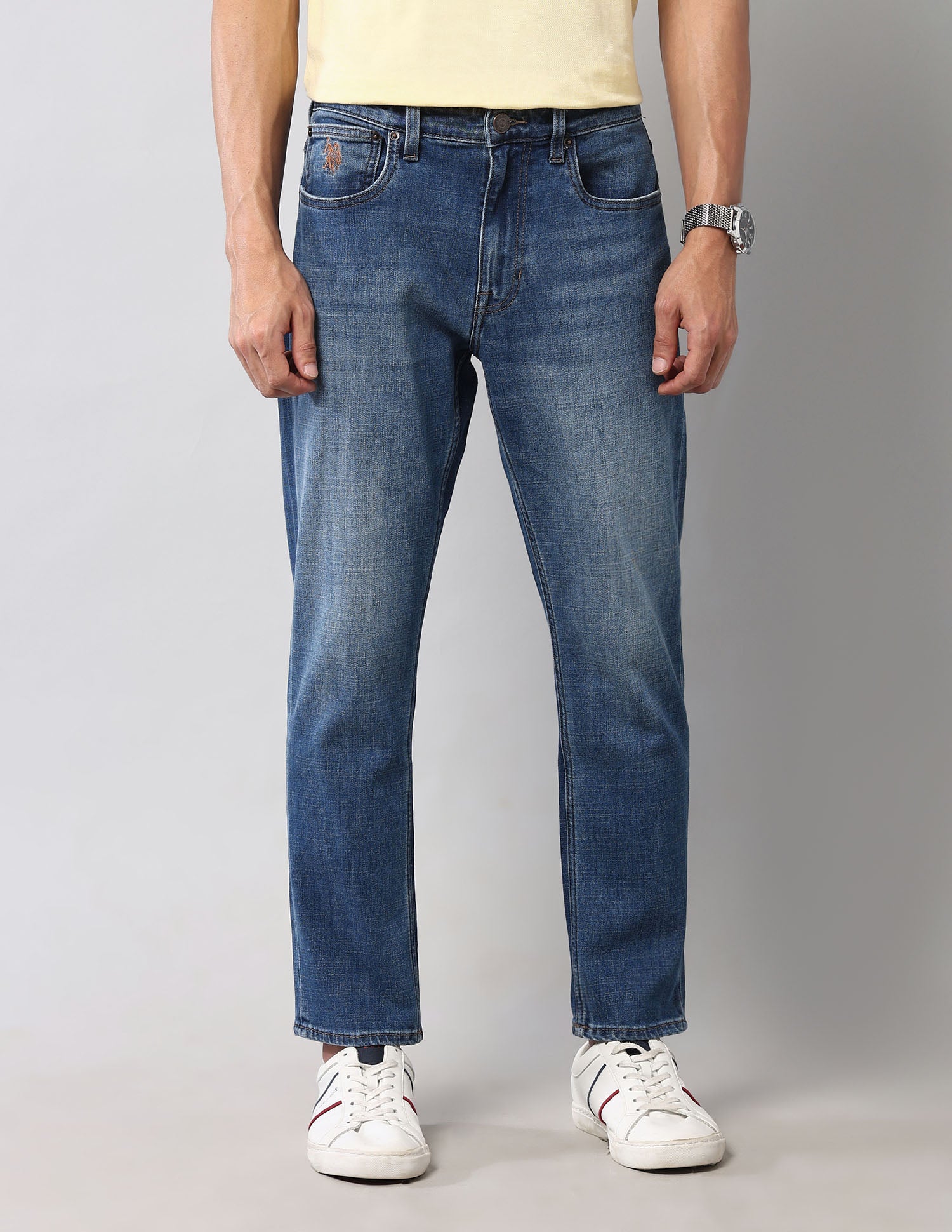 Cole Comfort Cropped Fit Blue Vintage Jeans