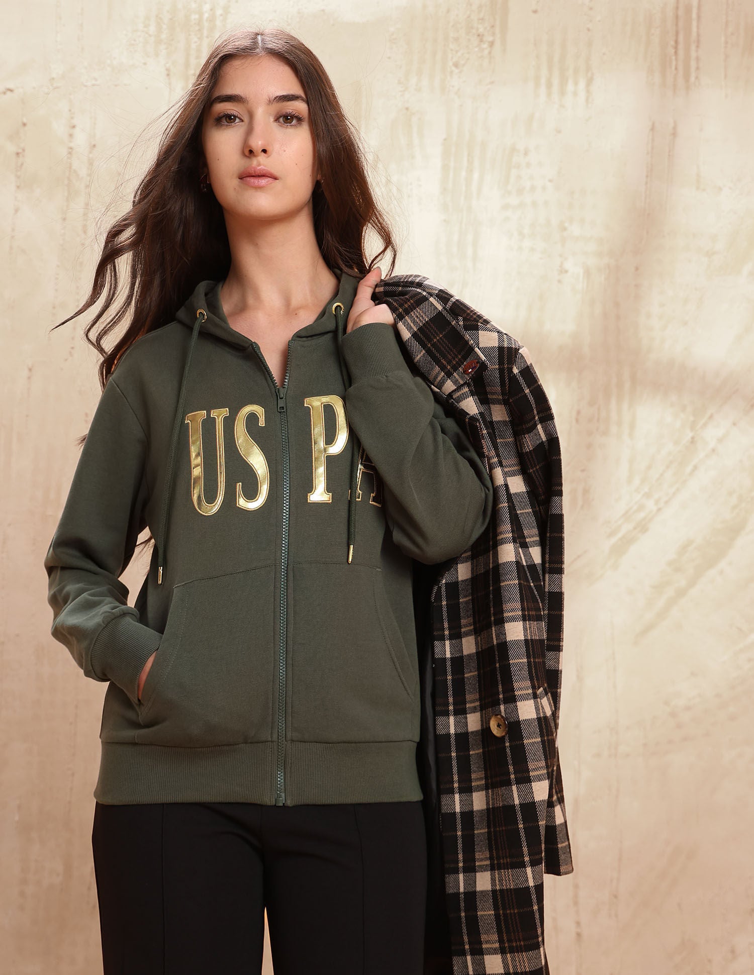 Regular Fit Brand Printed Sweatshirt