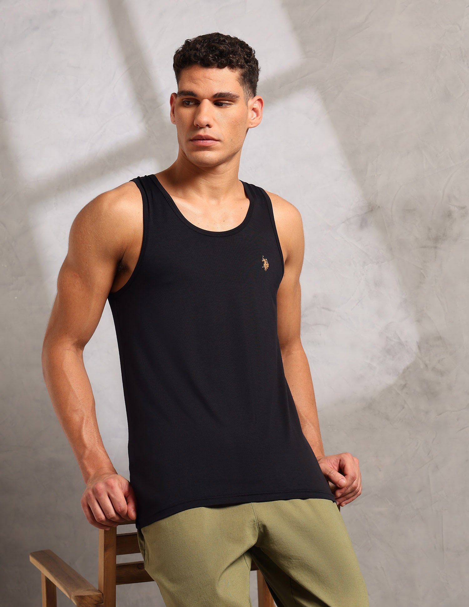 Moisture Wicking Comfort Fit PV003 Vest - Pack Of 1 Black - U.S. POLO ASSN. | Large