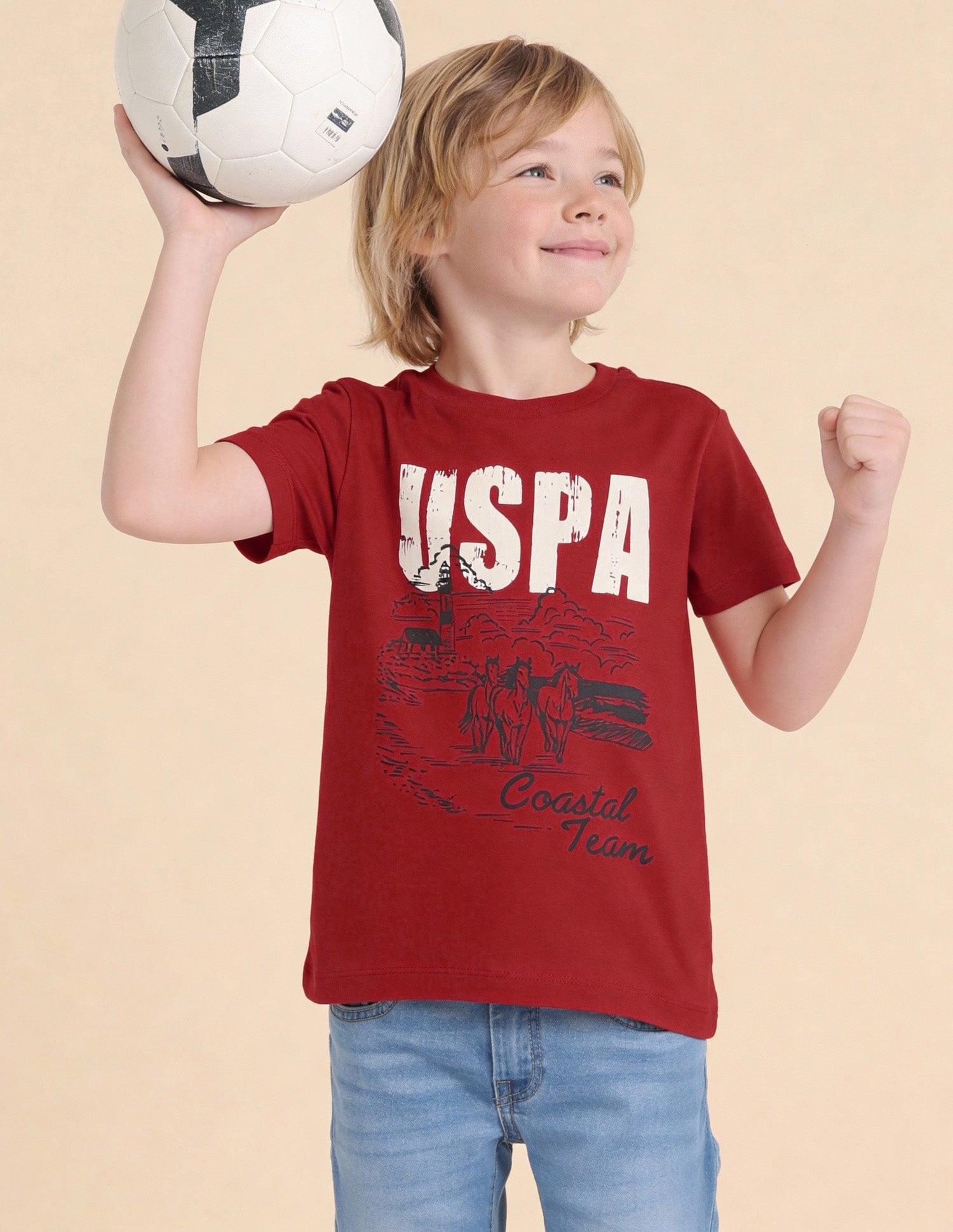 Boys Graphic Brand Printed T-Shirt