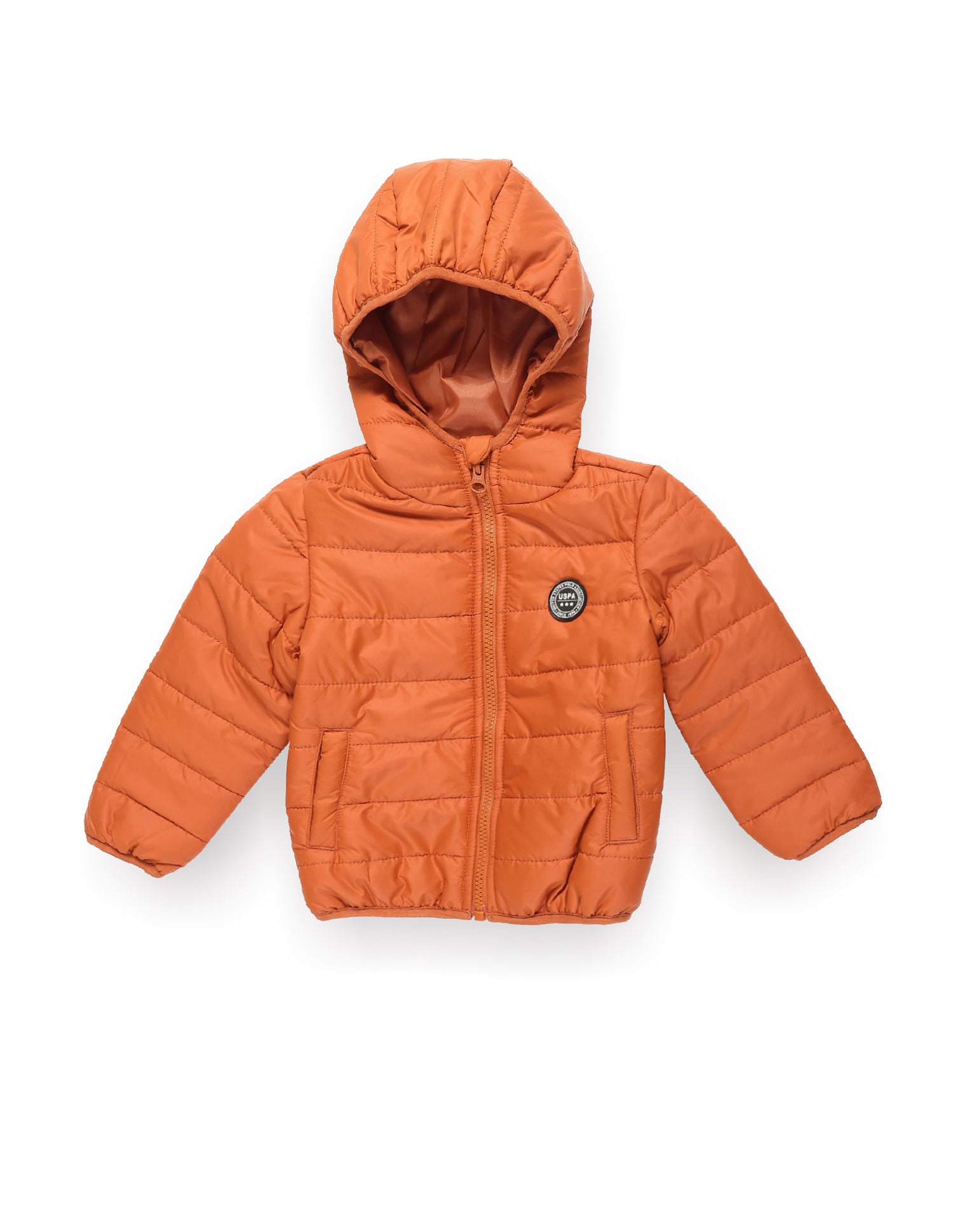 Boys Solid Hooded Puffer Jacket – U.S. Polo Assn. India