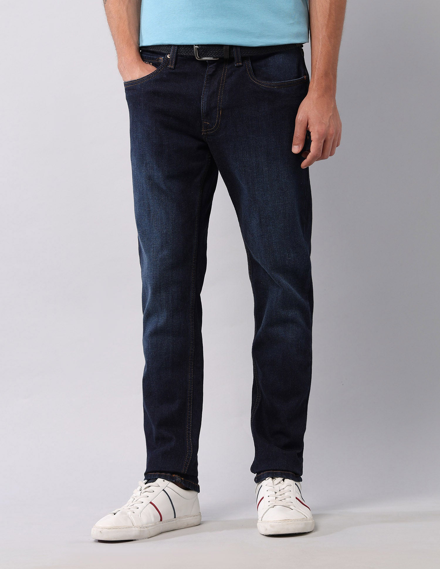 Brandon Slim Tapered Fit Blue Jeans
