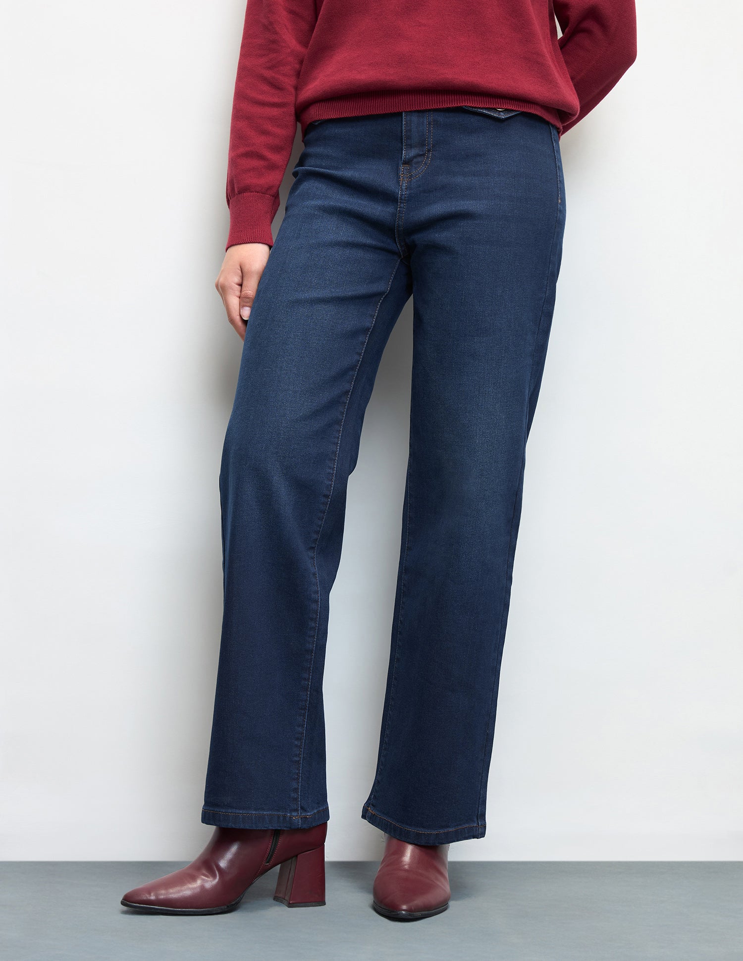 Straight Fit Blue Jeans