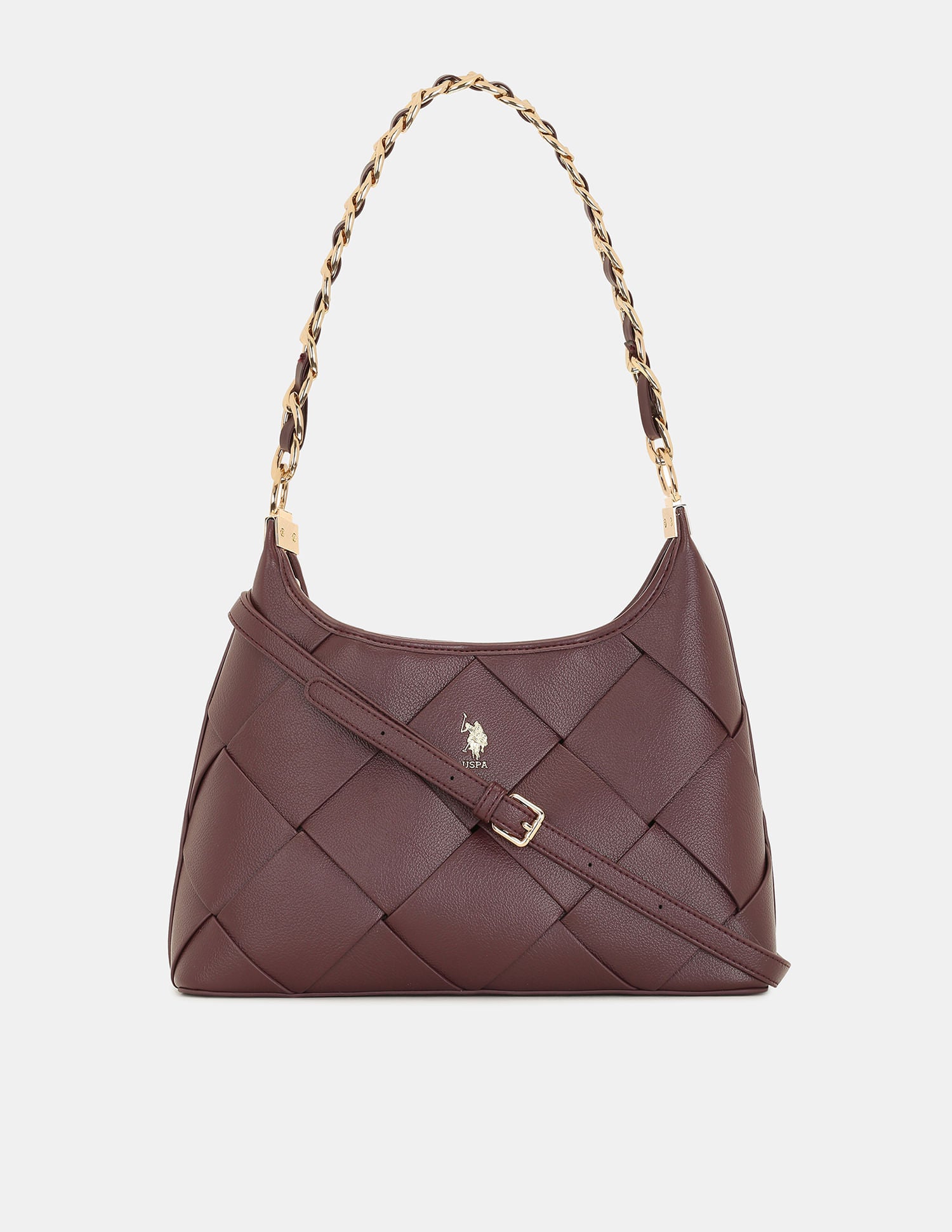 Women Babie Shoulder Bag with Woven Texture