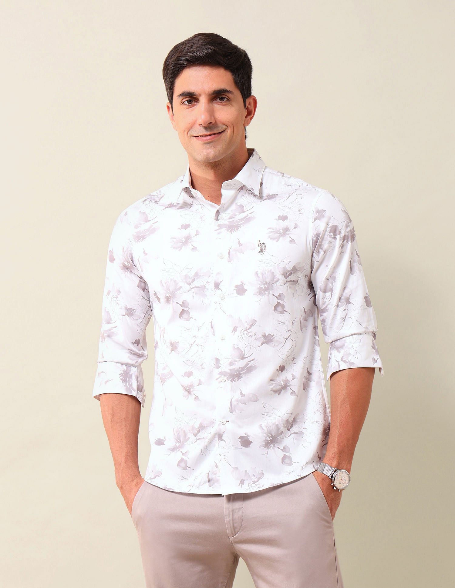 Tailored Fit Printed Shirt