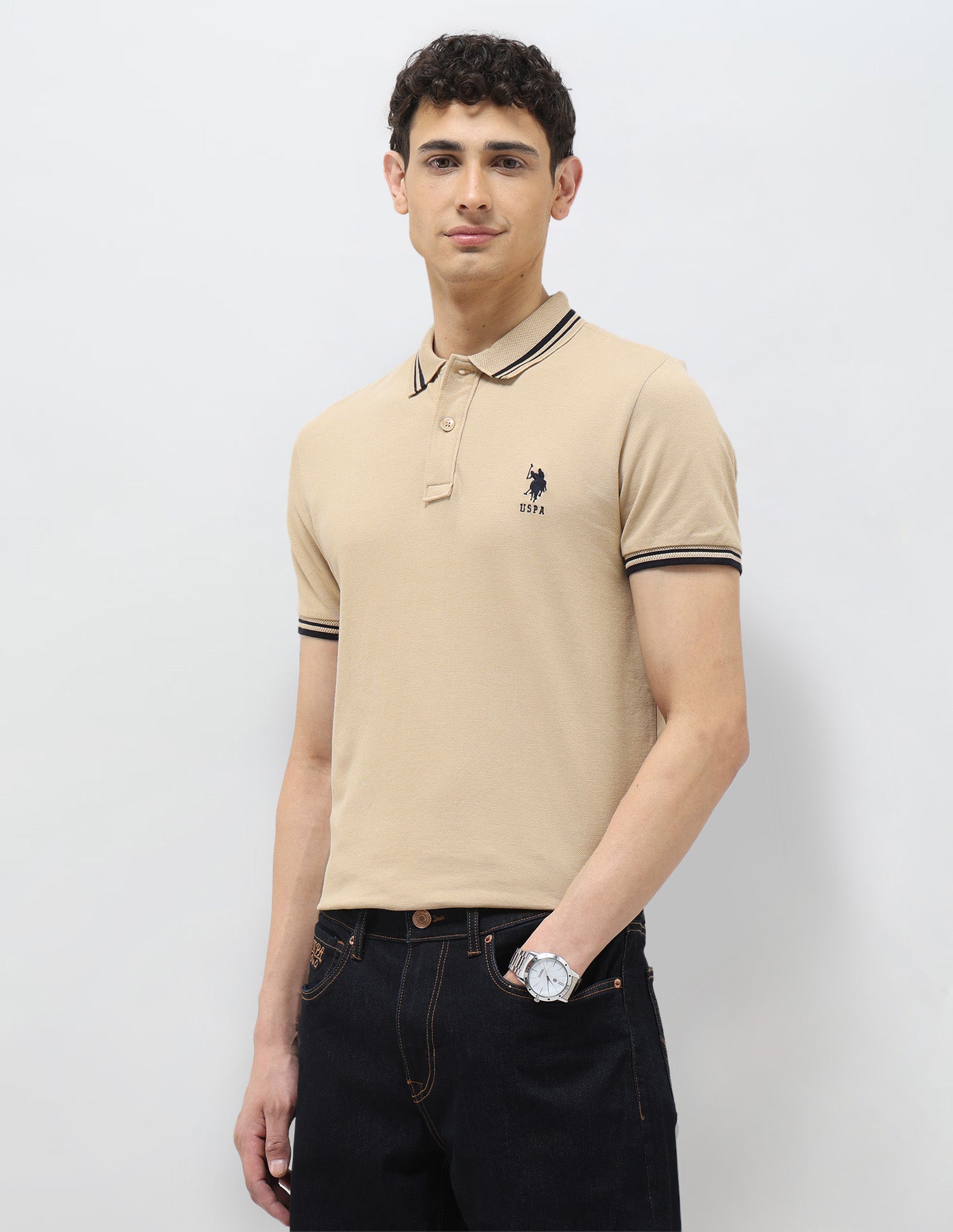 Pure Cotton Muscle Fit Polo Shirt
