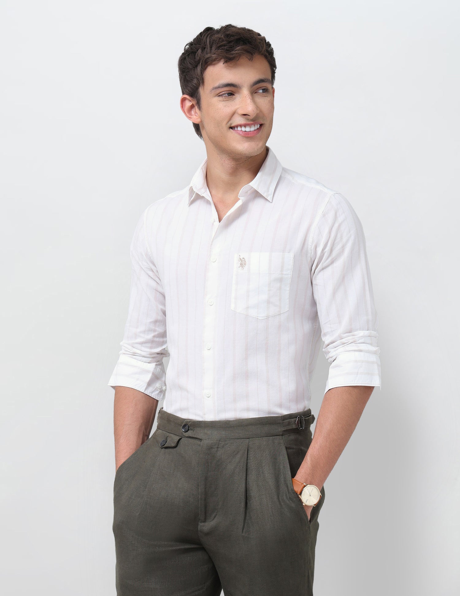 Vertical Striped Regular Fit Shirt