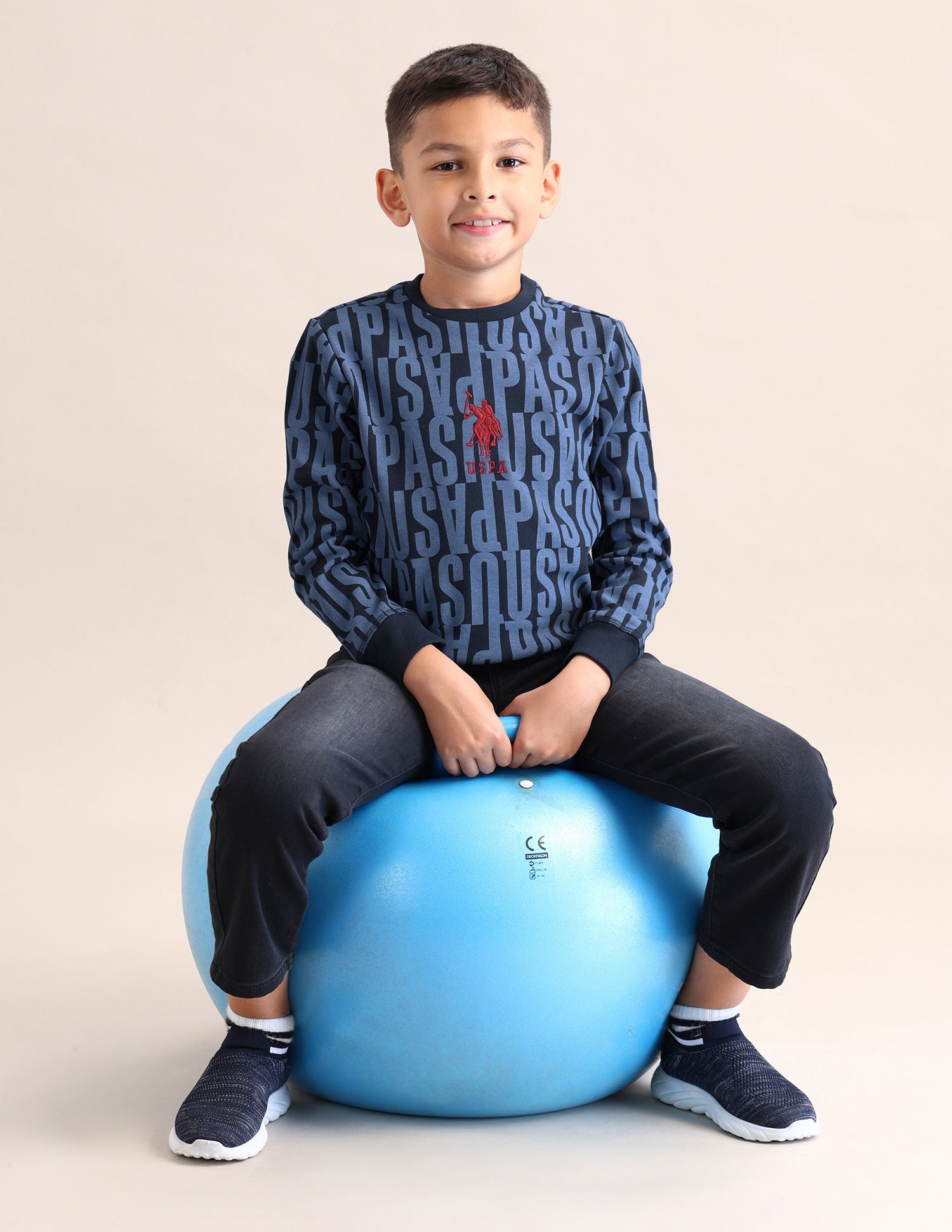 Boys Brand Printed Regular Fit Sweatshirt