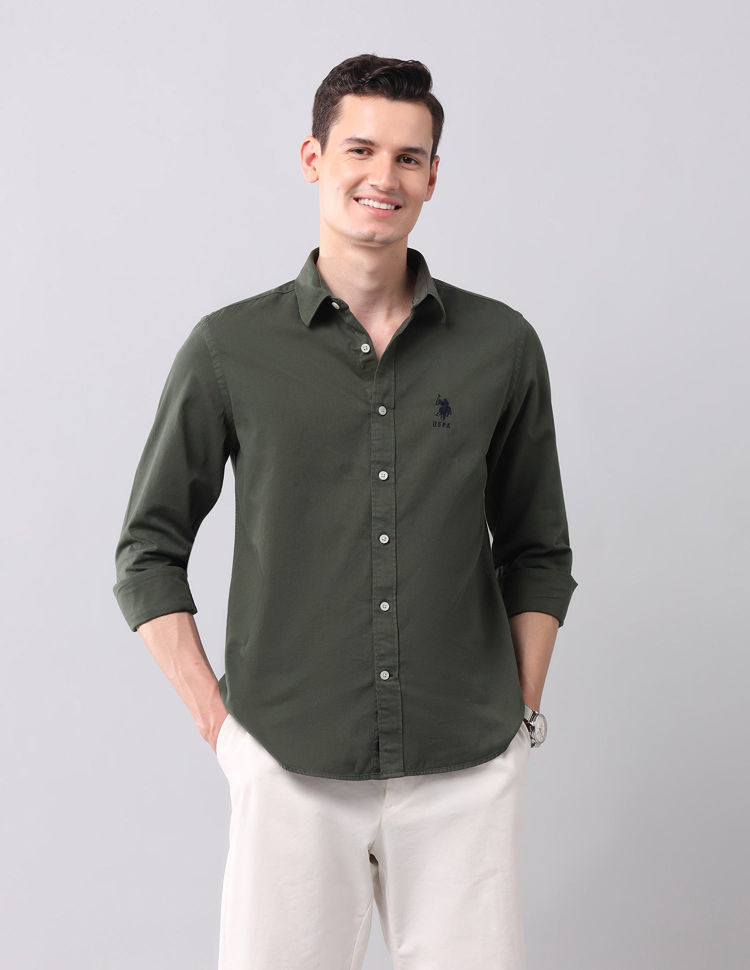 Solid Slim Fit Shirt