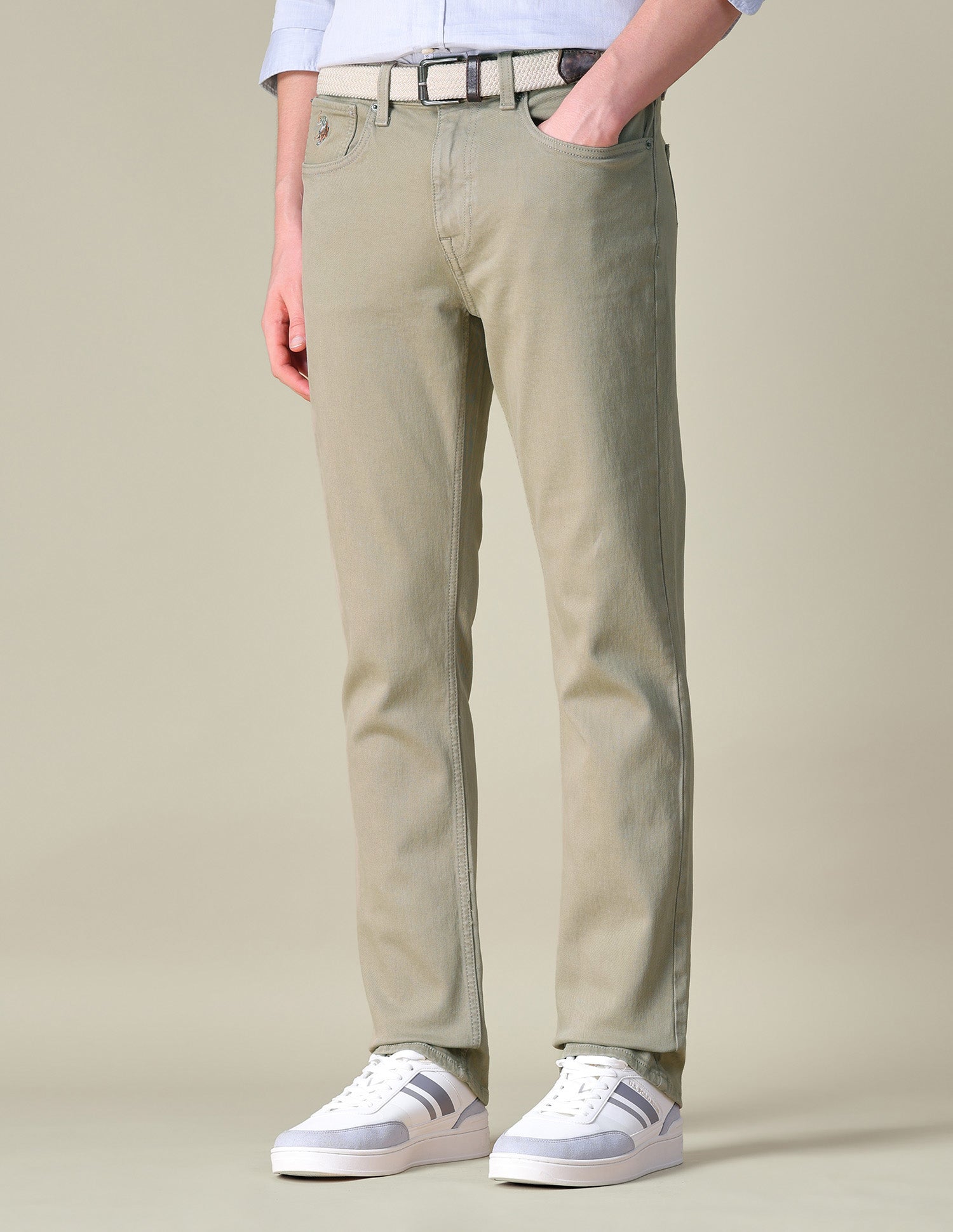 Harold Slim Straight Fit Green Jeans