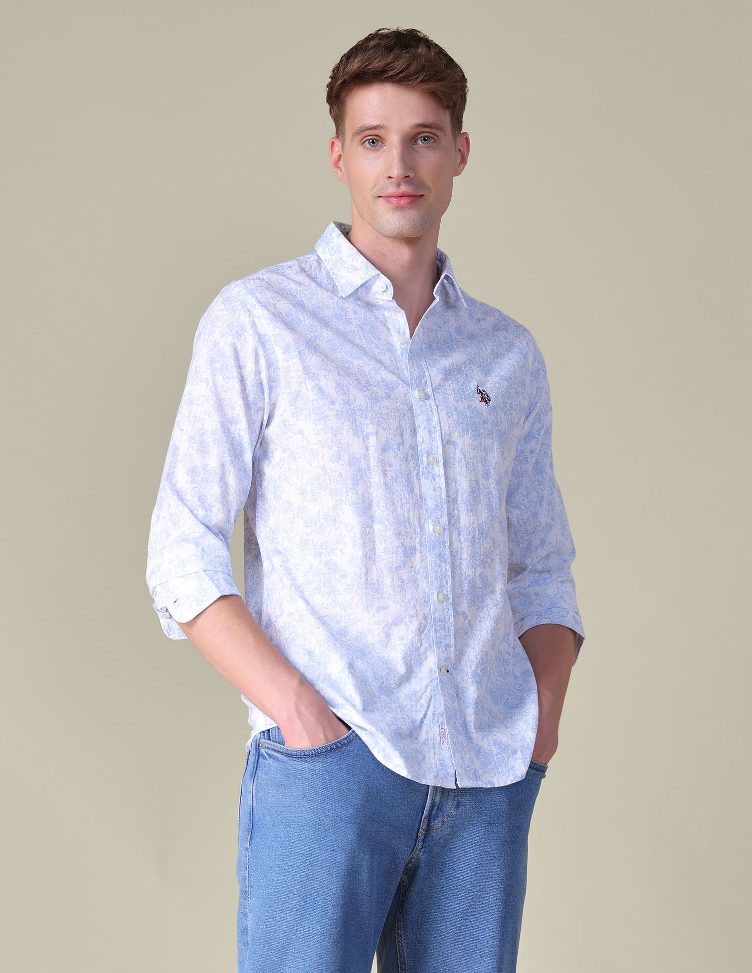 Floral Printed Tailored Fit Shirt