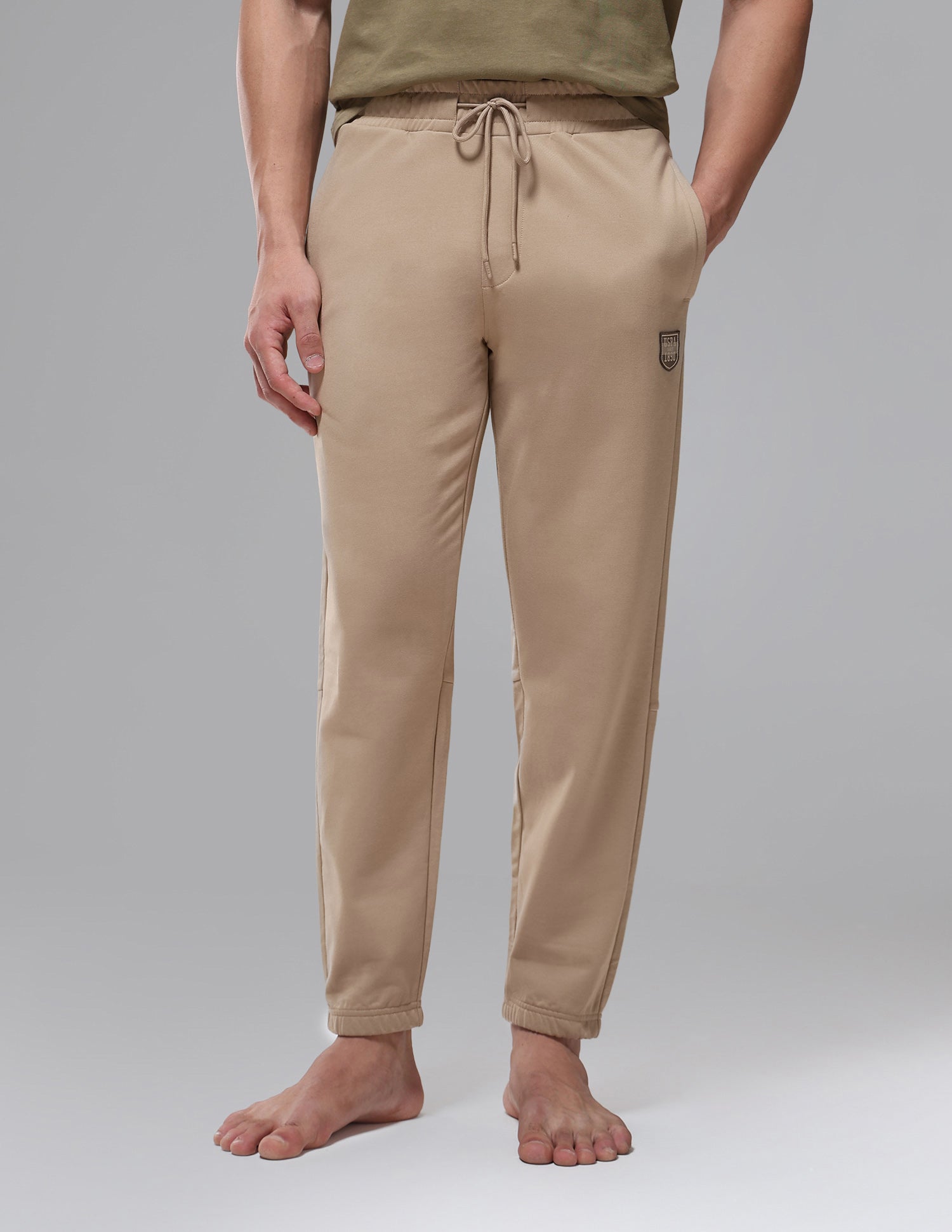 Breathable Relaxed Fit OJ010 Lounge Joggers Stucco - U.S. Polo Assn. India | Large