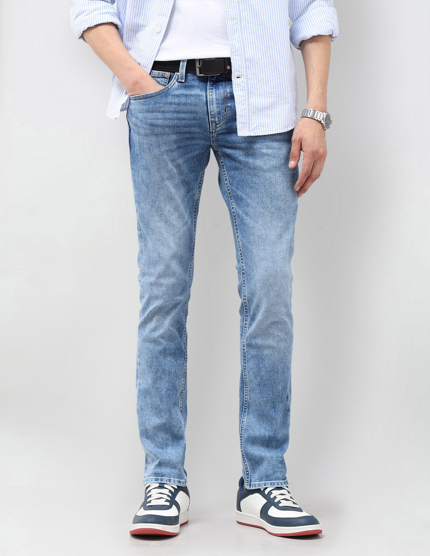 Regallo Skinny Fit Blue Jeans