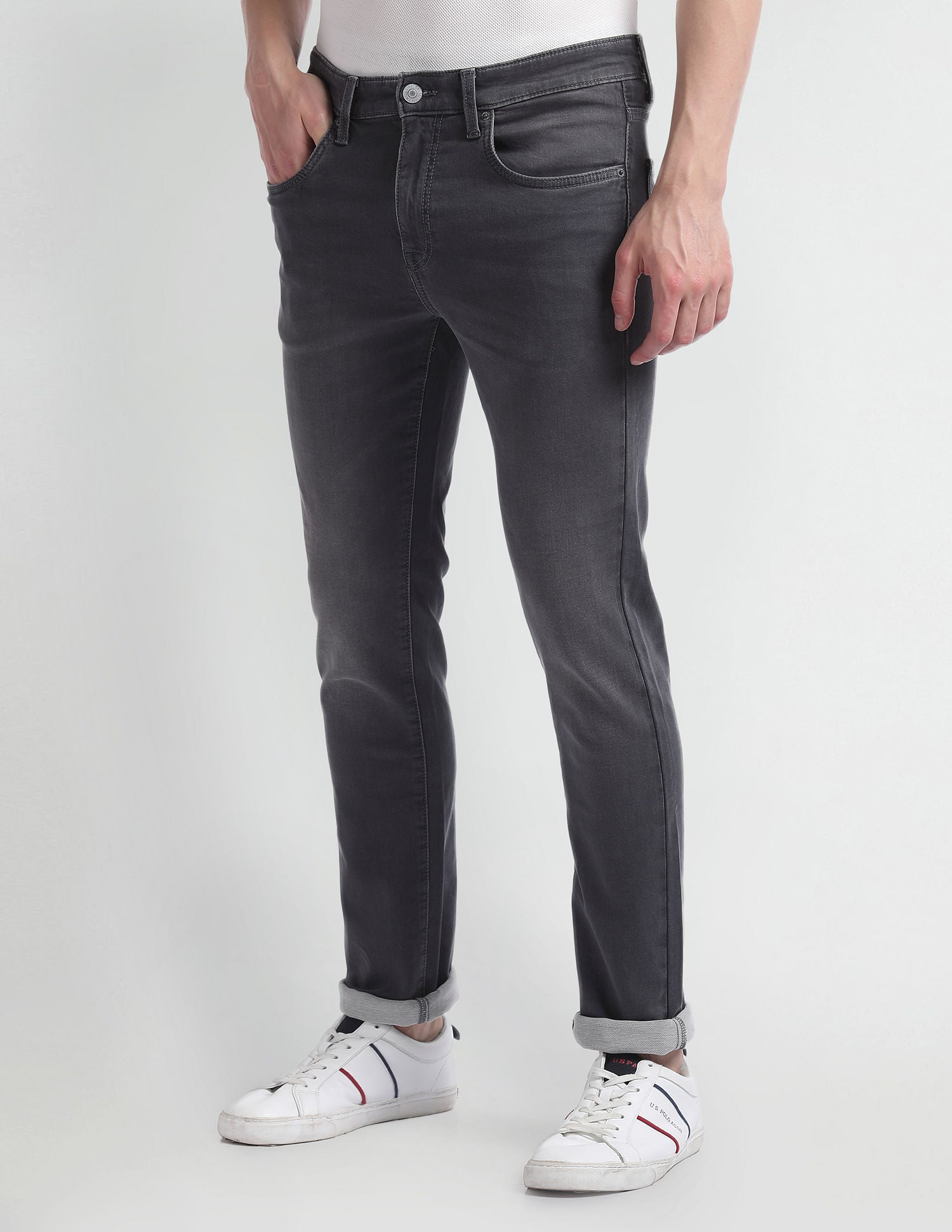 Regallo Skinny Fit Grey Jeans – U.S. Polo Assn. India