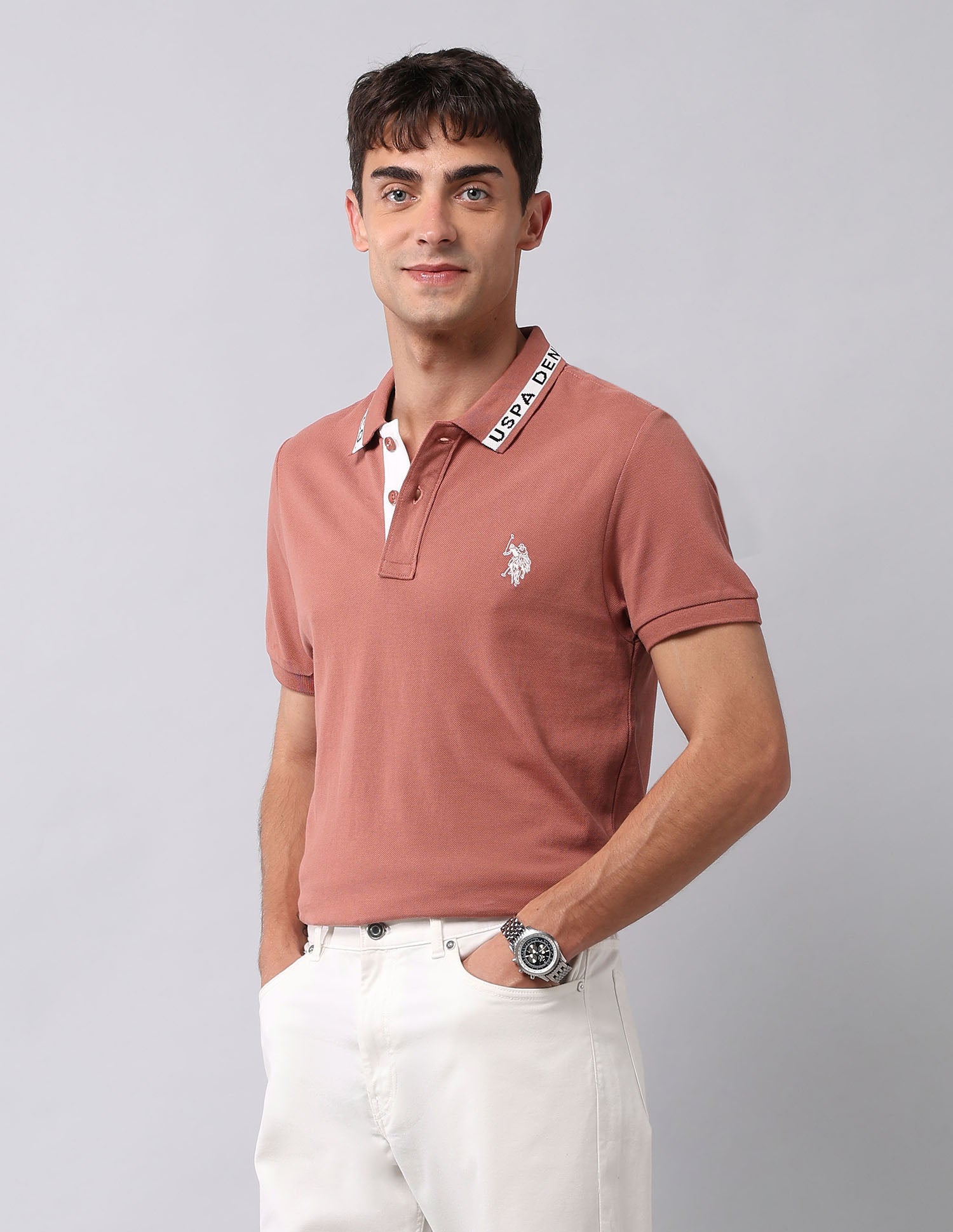 Muscle Fit Pure Cotton Polo Shirt