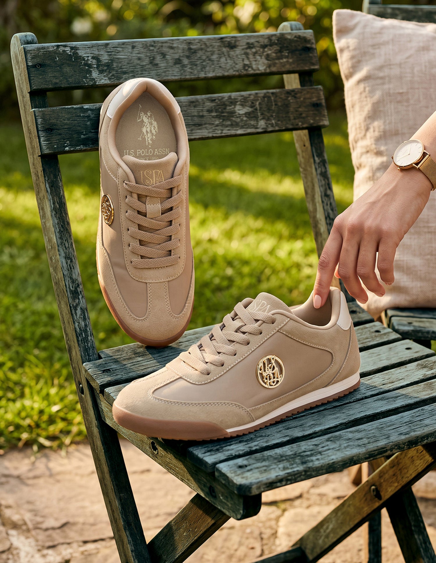 Ondine Lace-Ups Suede Sneakers