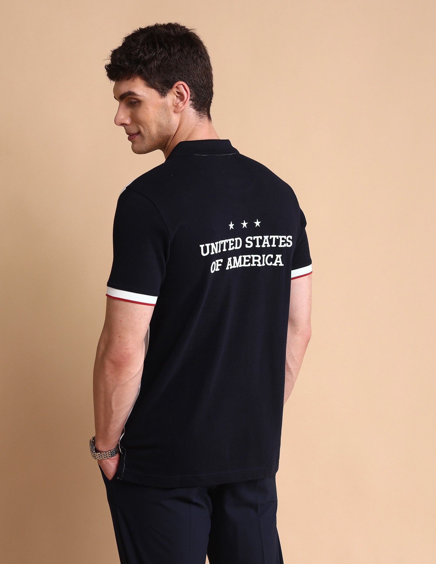 Slim Fit Iconic Number Polo Shirt Off White - U.S. POLO ASSN. | Large