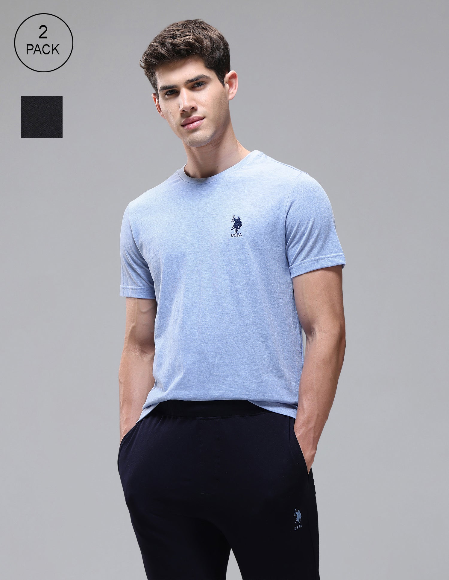 Tonal Logo Cotton 1633 Lounge T-Shirt - Pack Of 2