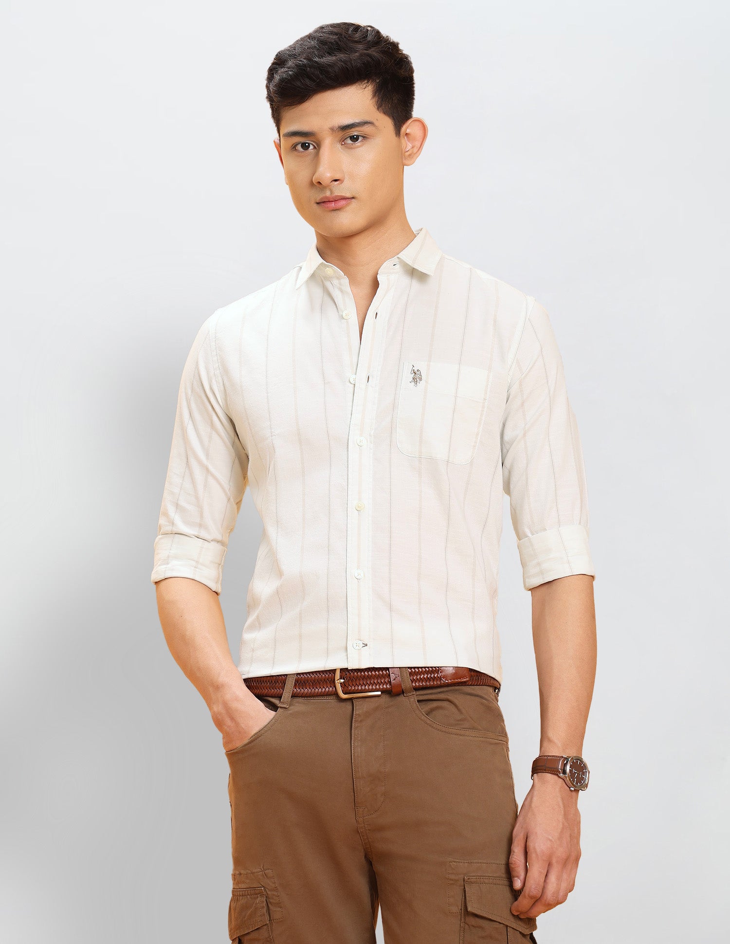 Vertical Striped Pure Cotton Shirt