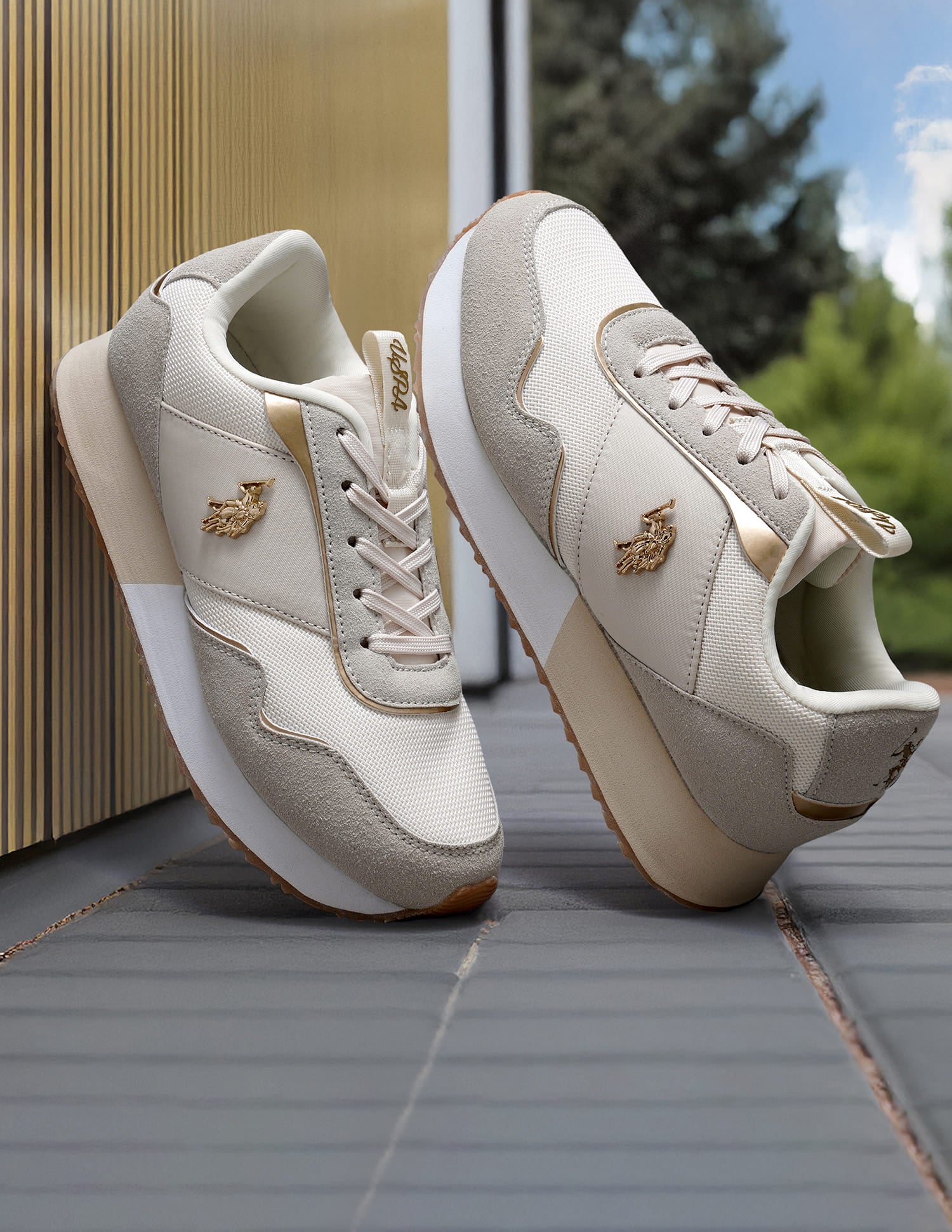 Judy Beige Lightweight Sneaker Shoes Beige - U.S. Polo Assn. India | Large
