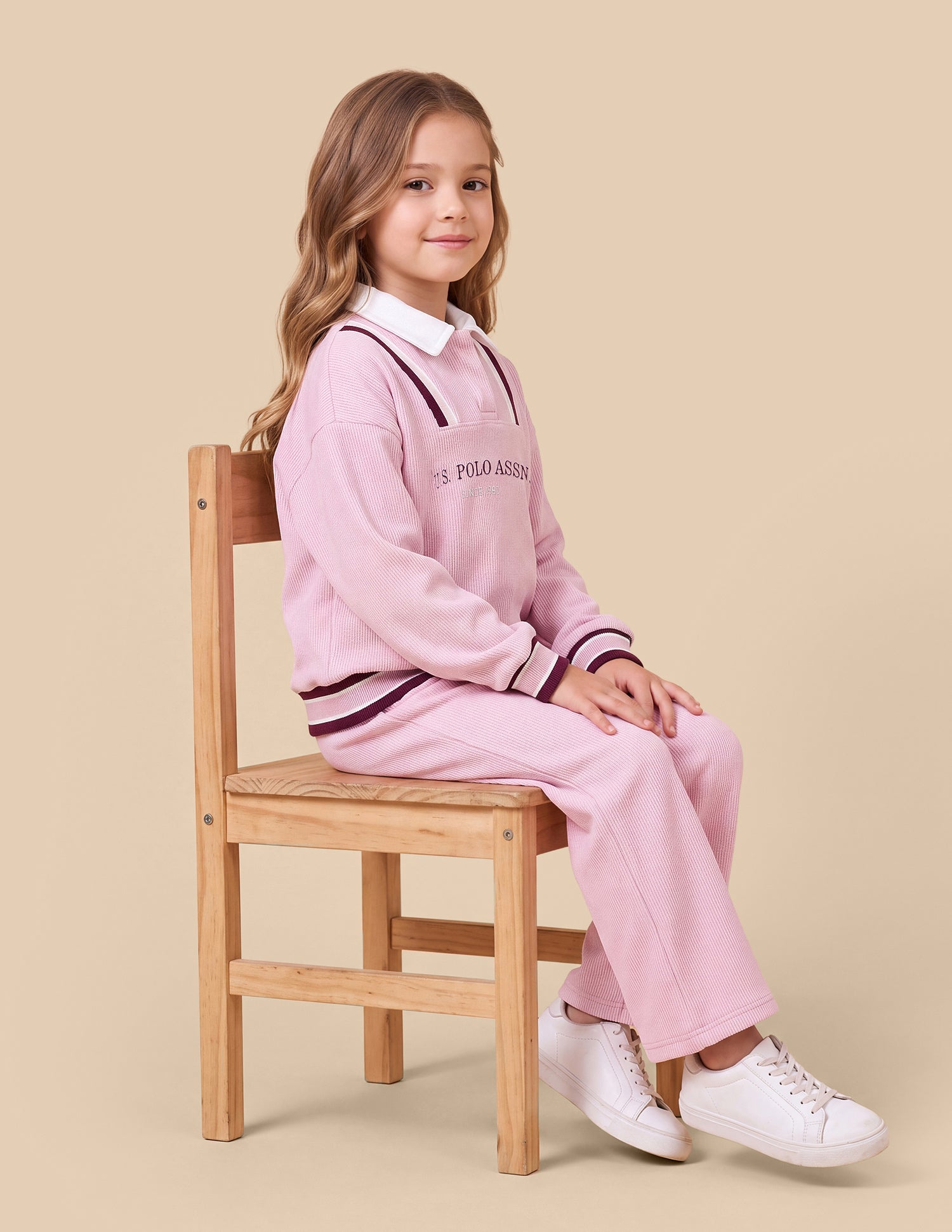 Brand Printed Relaxed Fit Sweatshirt Pink - U.S. Polo Assn. India | Large