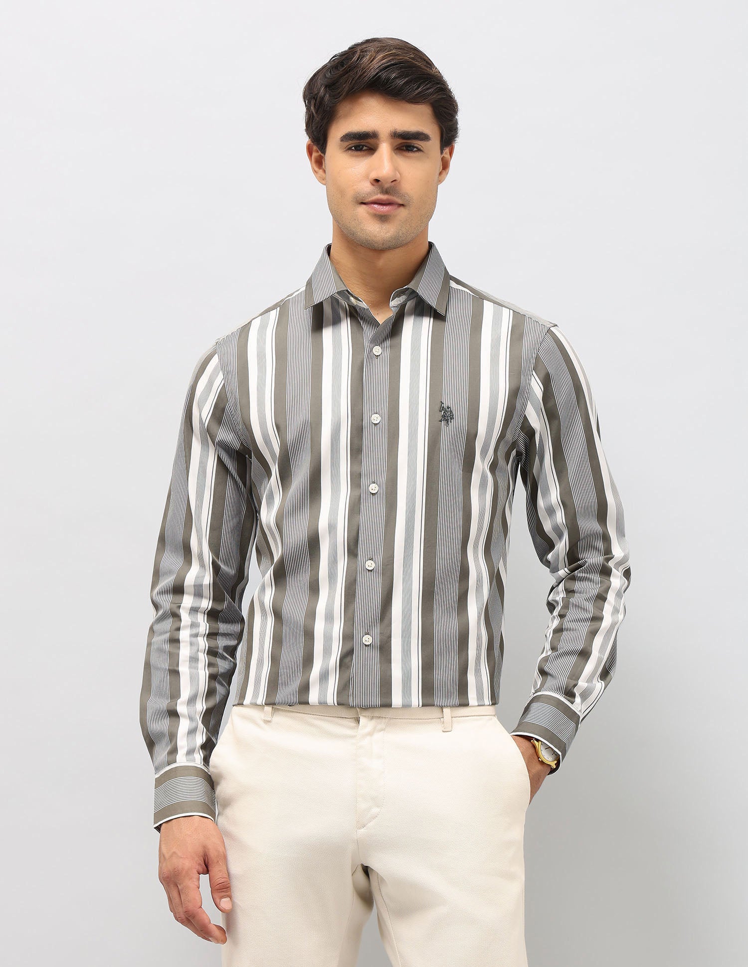 Vertical Striped Pure Cotton Shirt