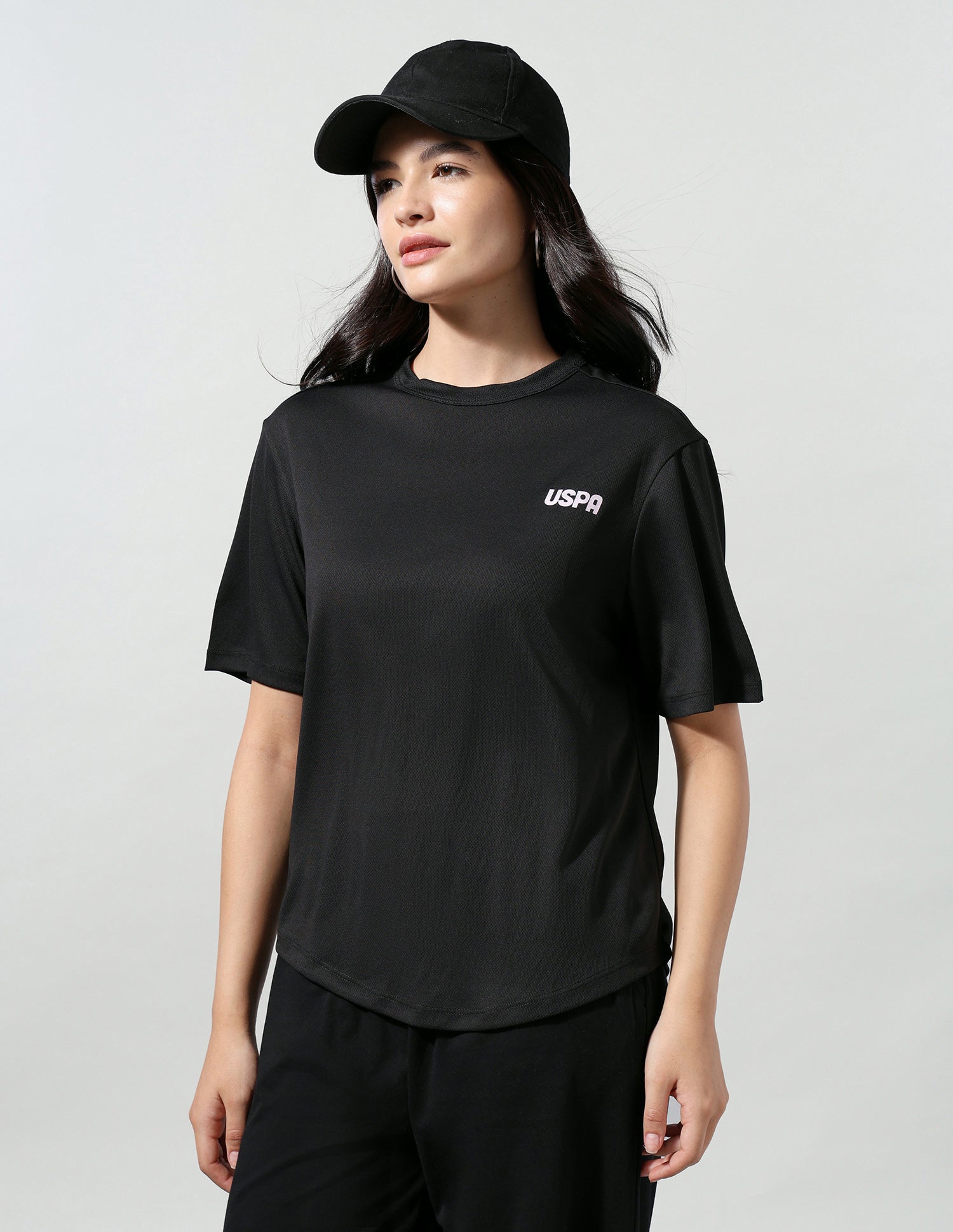 Solid Regular Fit T-Shirt Black - U.S. Polo Assn. India | Large