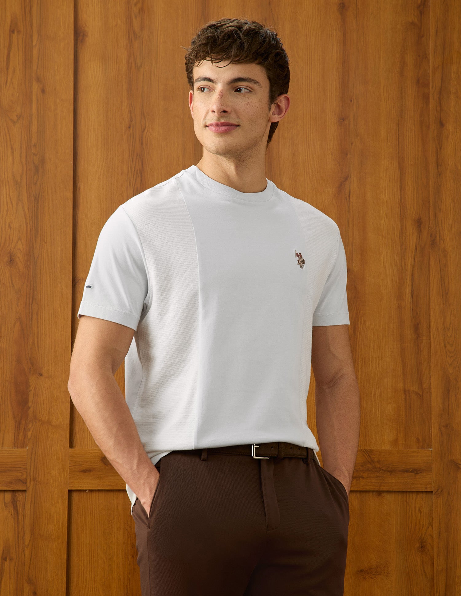 Solid Relaxed Fit T-Shirt Light Blue - U.S. Polo Assn. India | Large