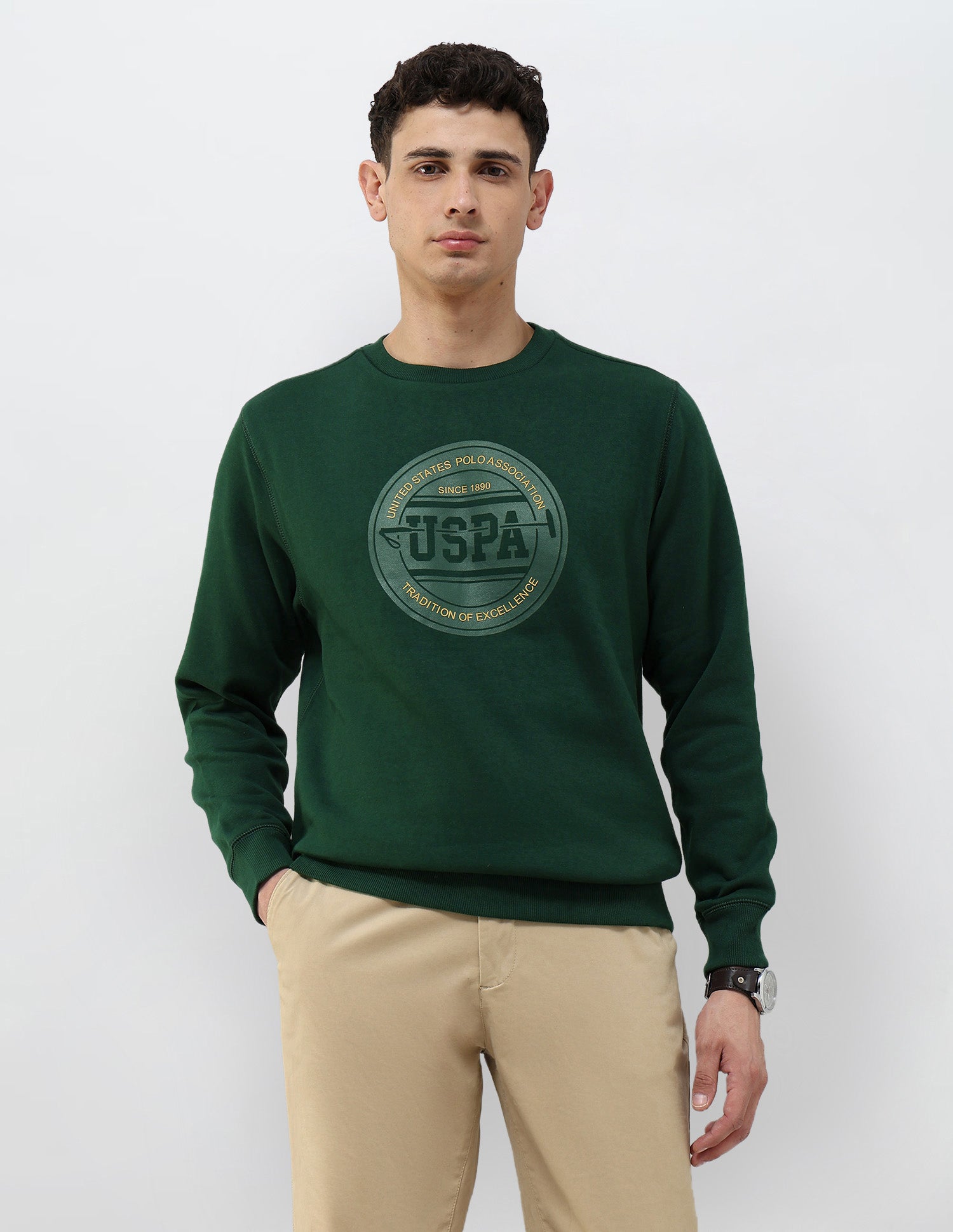 Brand Printed Regular Fit Sweatshirt