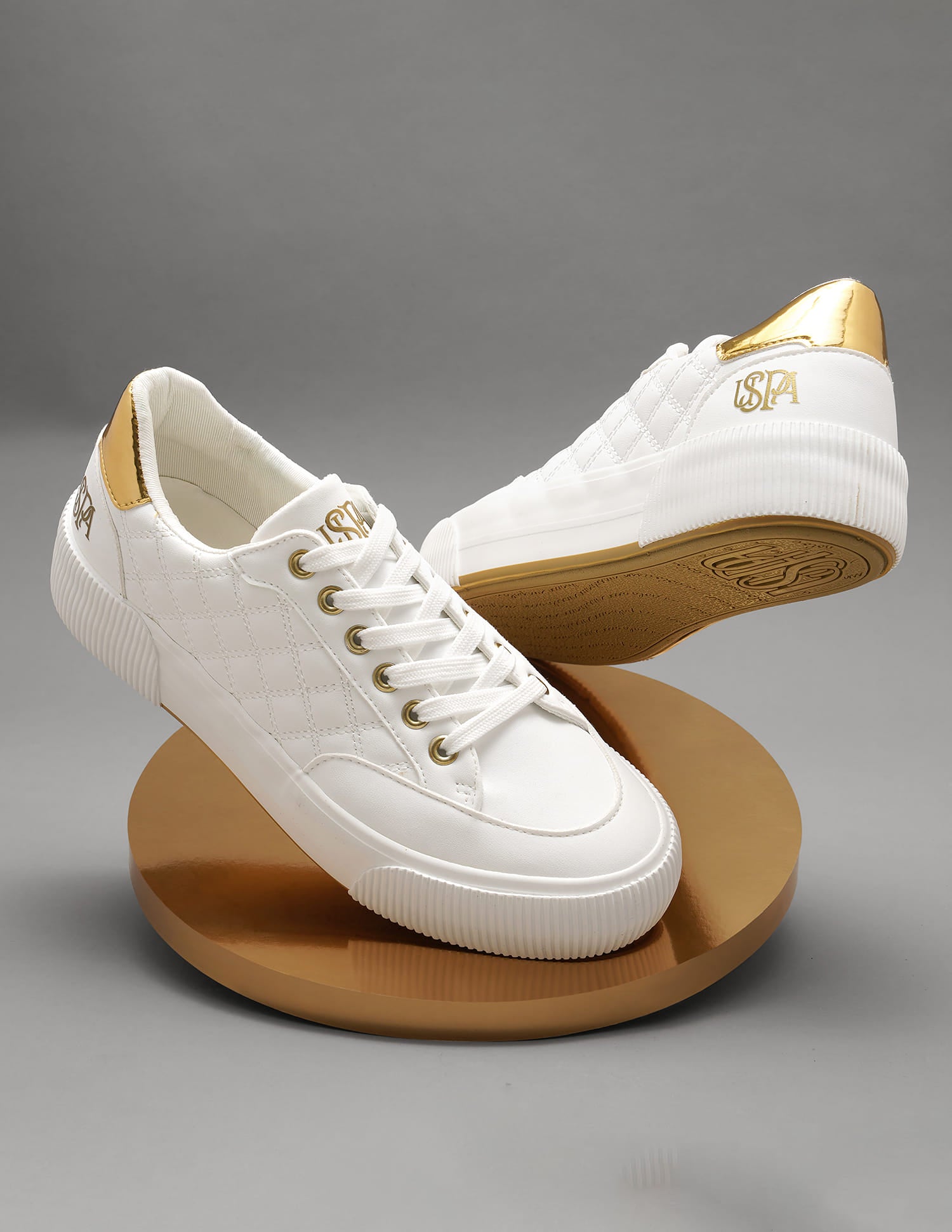 Elsa 2.0 Off White Quilting Sneakers Shoes Off White - U.S. Polo Assn. India | Large