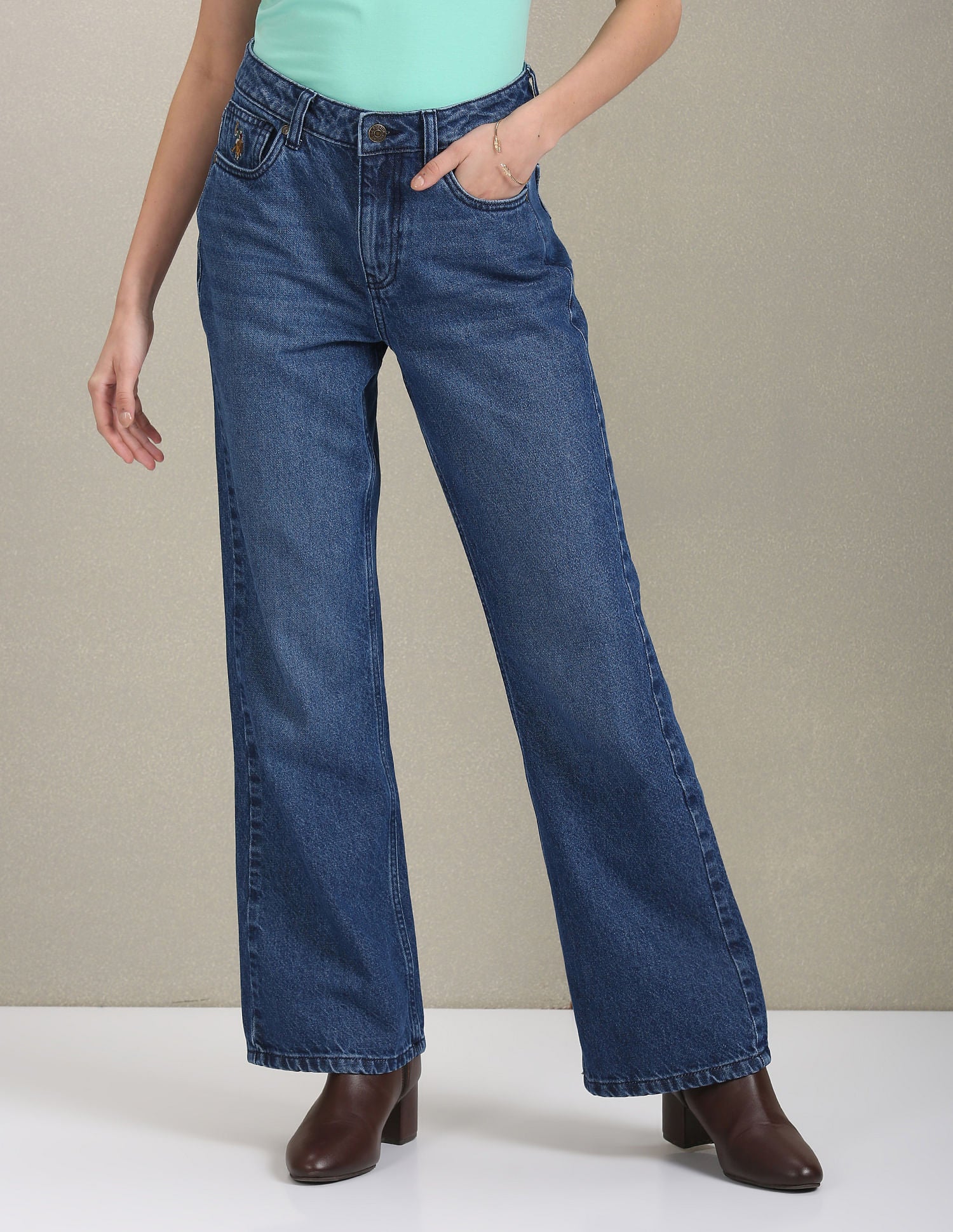 Bootcut Mid Rise Jeans