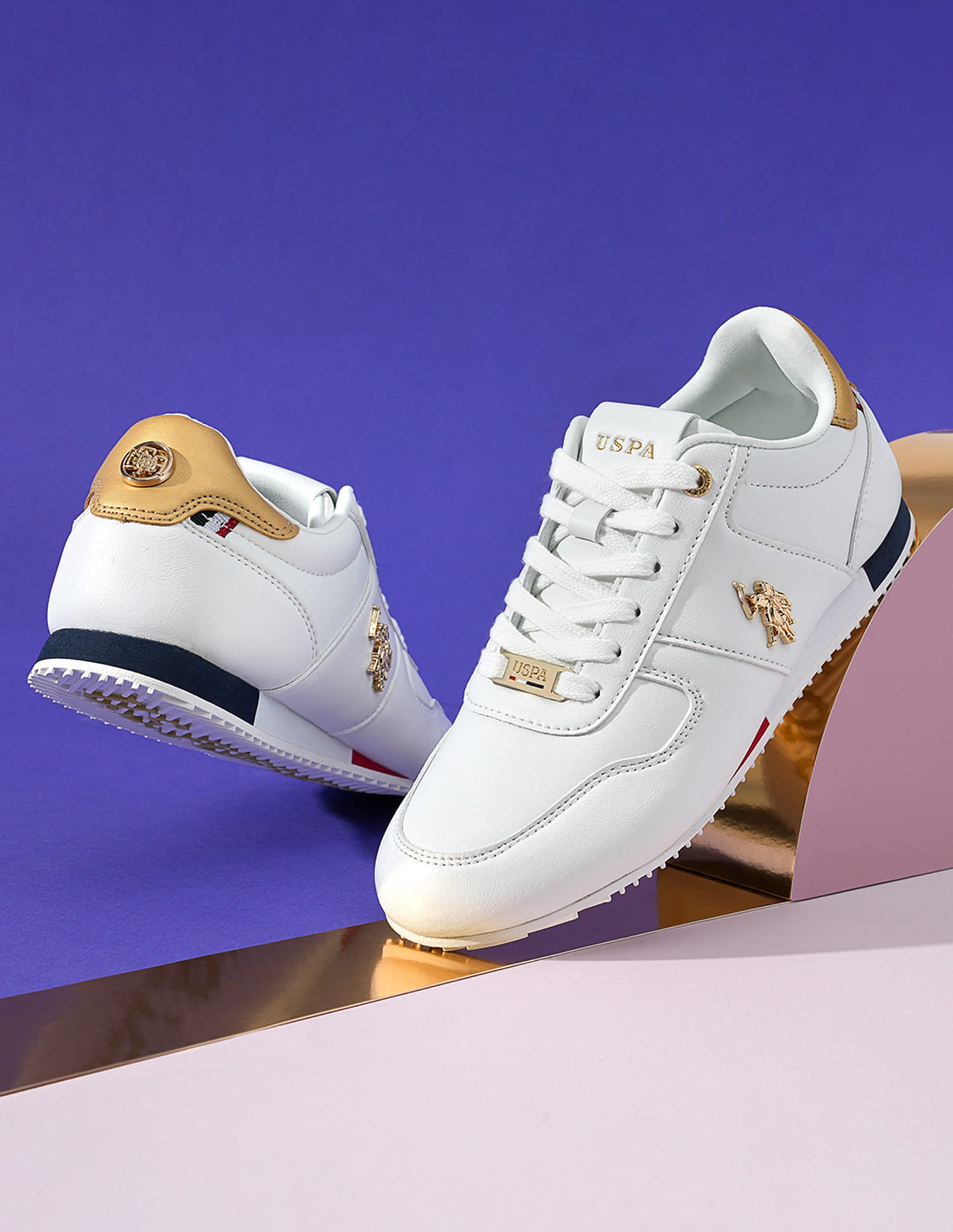 Sorrento Retro Sneakers Shoes White - U.S. Polo Assn. India | Large