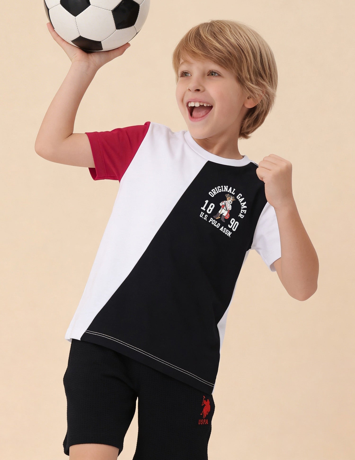 Colour Blocked Regular Fit T-Shirt