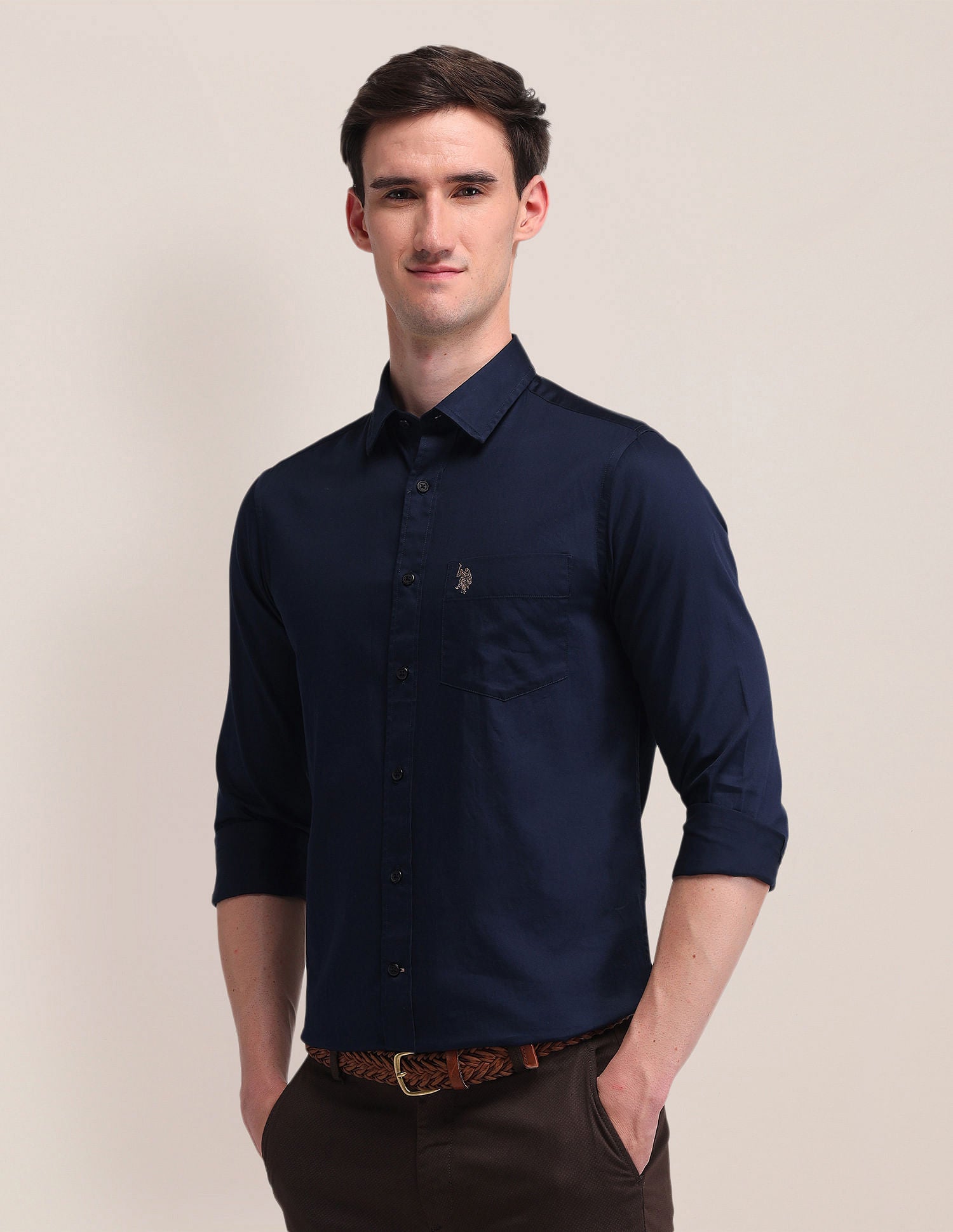 Solid Slim Fit Shirt