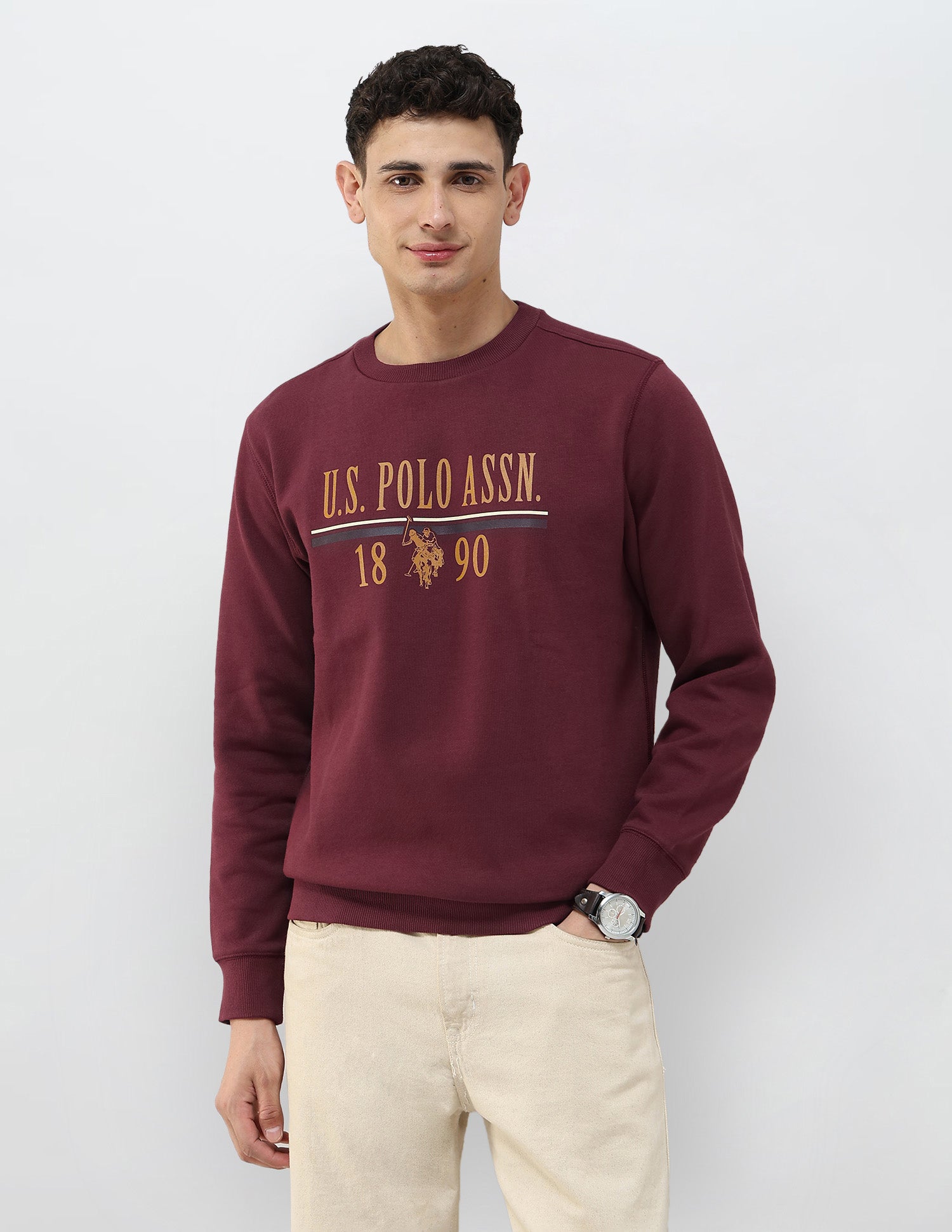 Brand Printed Regular Fit Sweatshirt