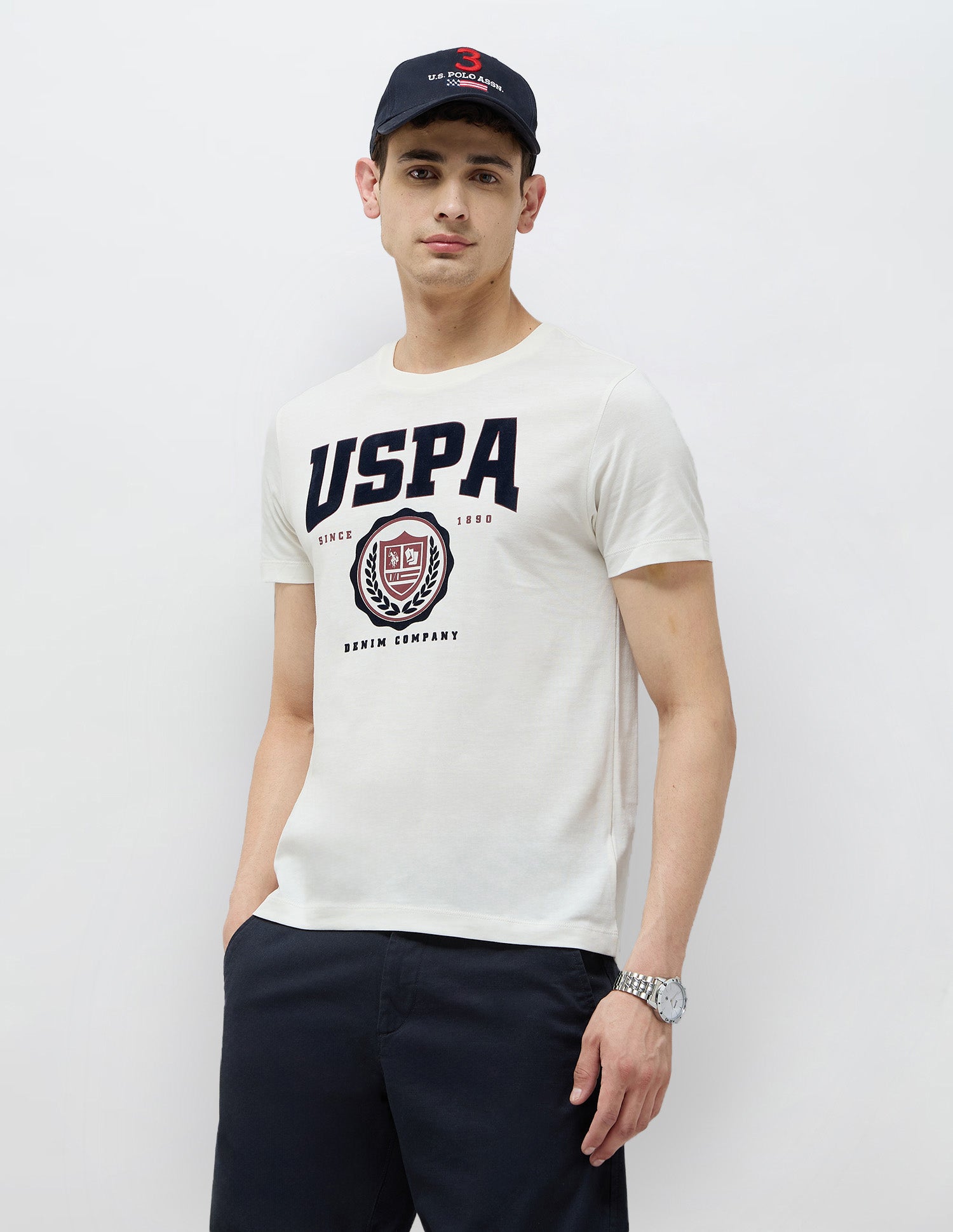 Brand Printed Regular Fit T-Shirt