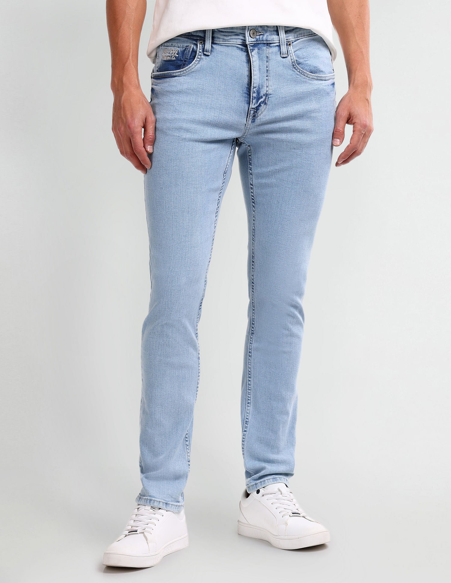 Brandon Slim Tapered Blue Jeans Blue - U.S. Polo Assn. India | Large