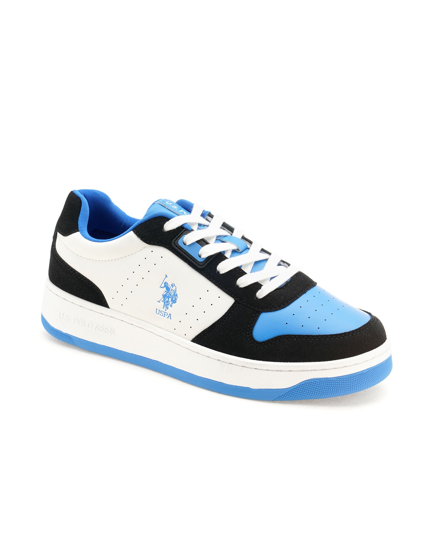 Men Oakley Blue Retro Court Sneakers Blue - U.S. POLO ASSN. | Large