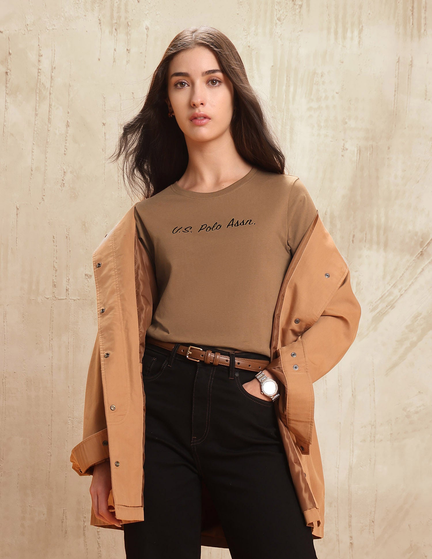 Brand Printed Regular Fit T-Shirt