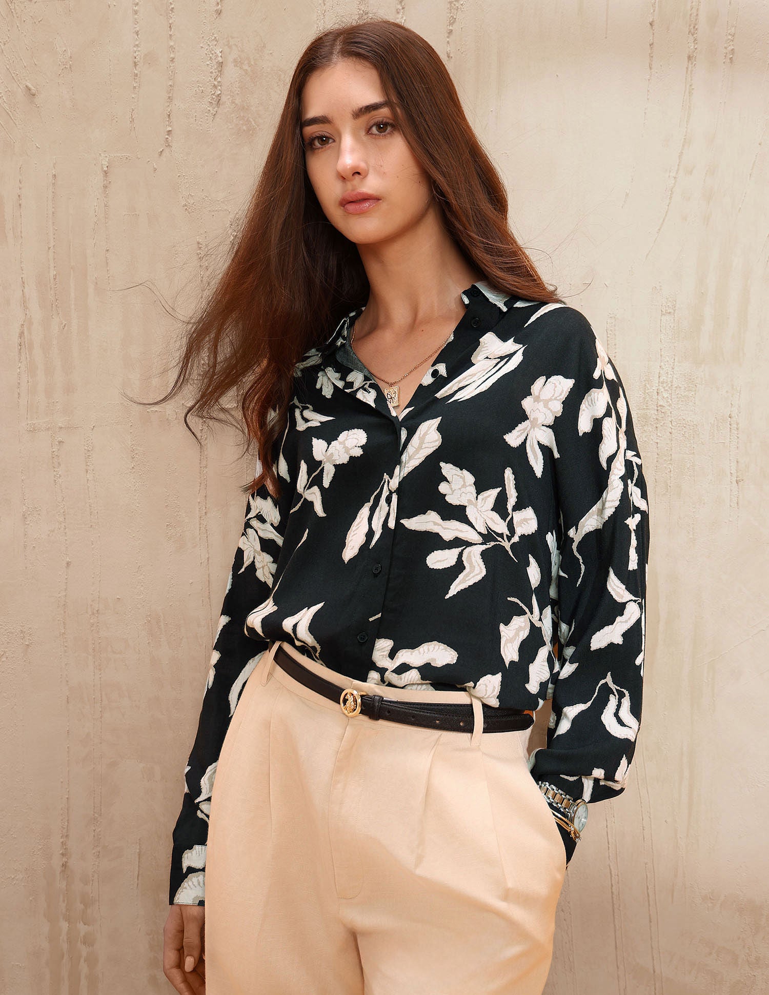 Relaxed Fit Floral Printed Shirt