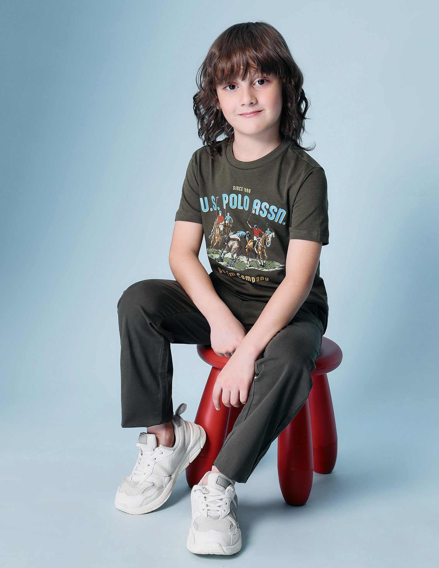 Boys Brand Printed Regular Fit T-Shirt