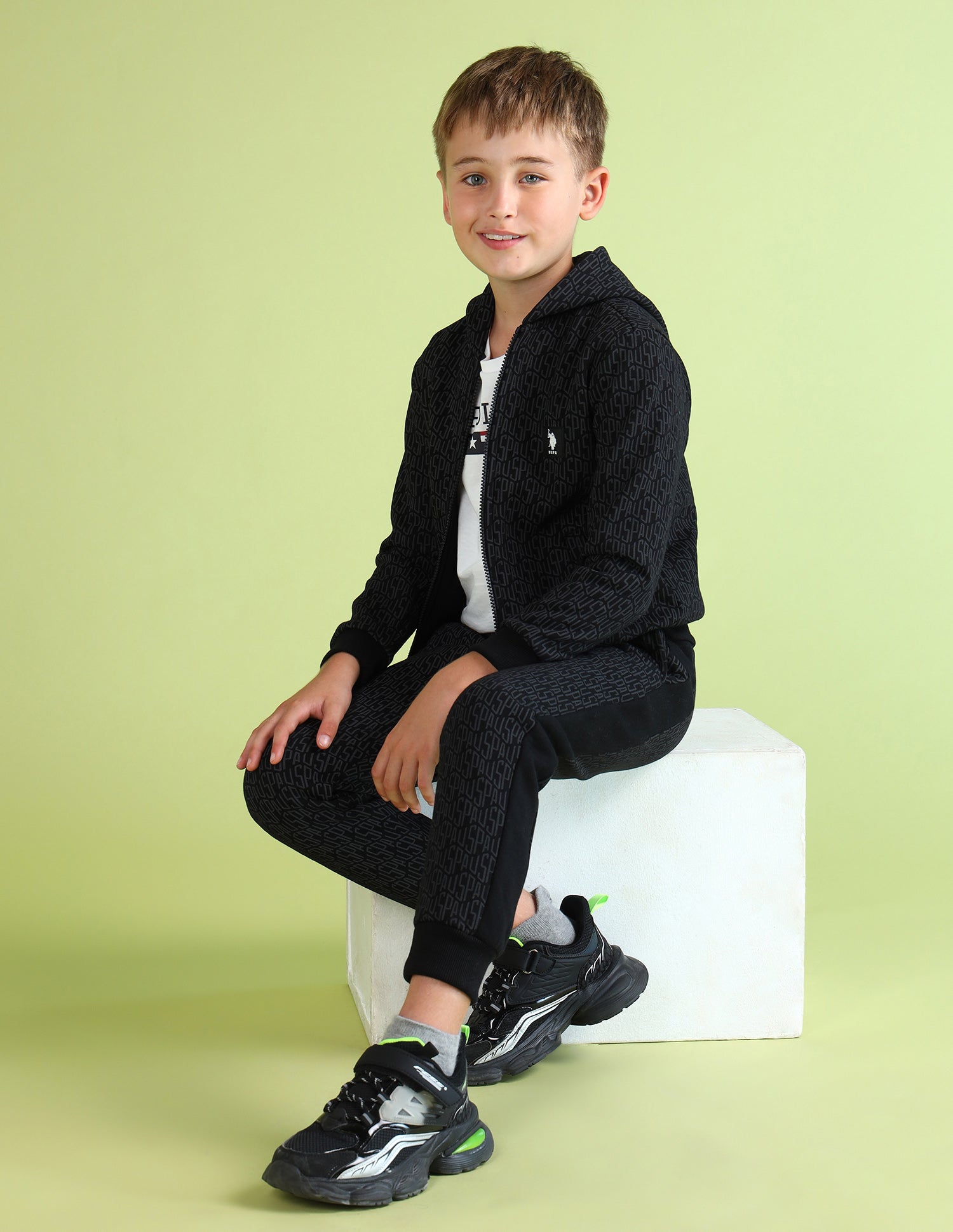 Boys Brand Printed Hooded Sweatshirt