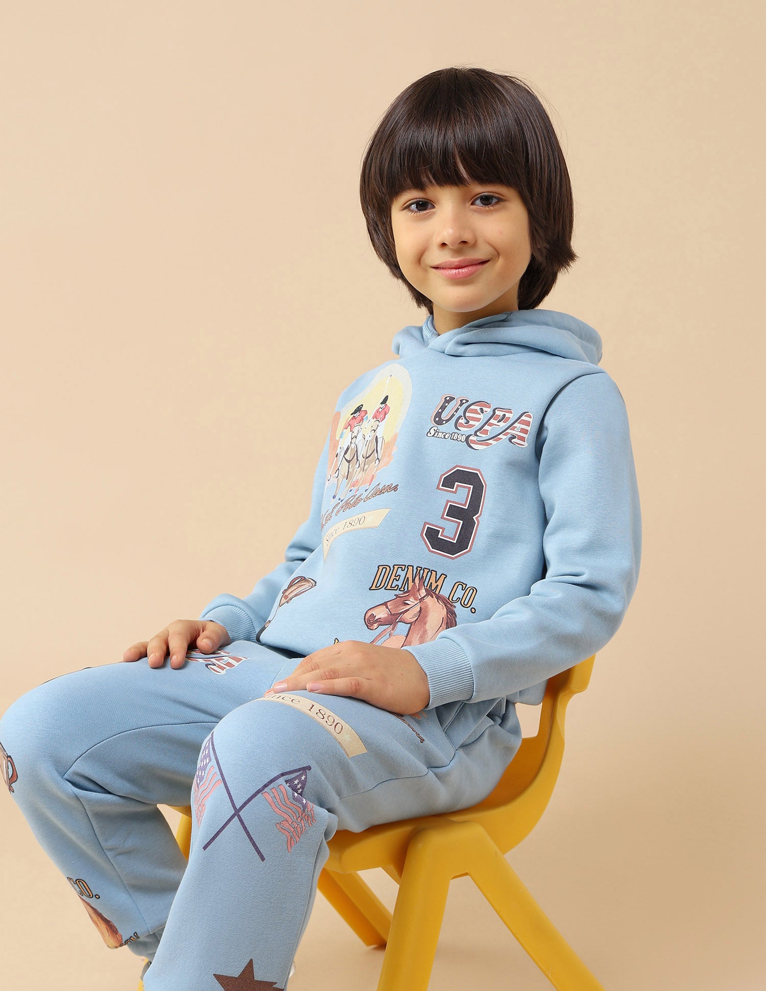 Boys Graphic Brand Printed Regular Fit Sweatshirt