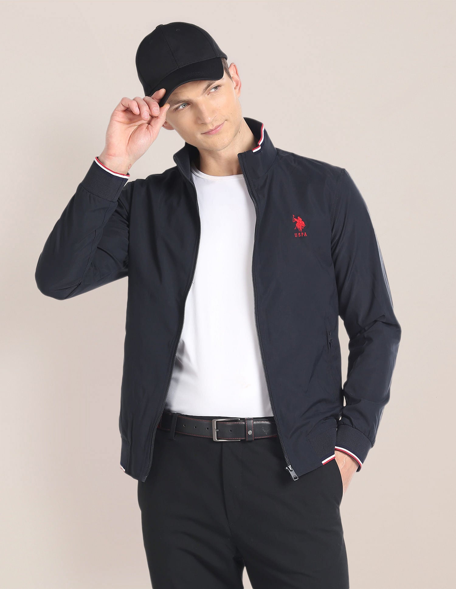 High Neck Long Sleeve Casual Jacket