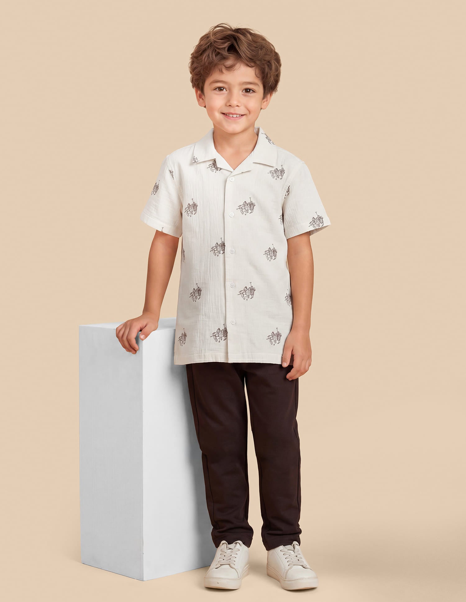 Embroidered Regular Fit Shirt White - U.S. Polo Assn. India | Large