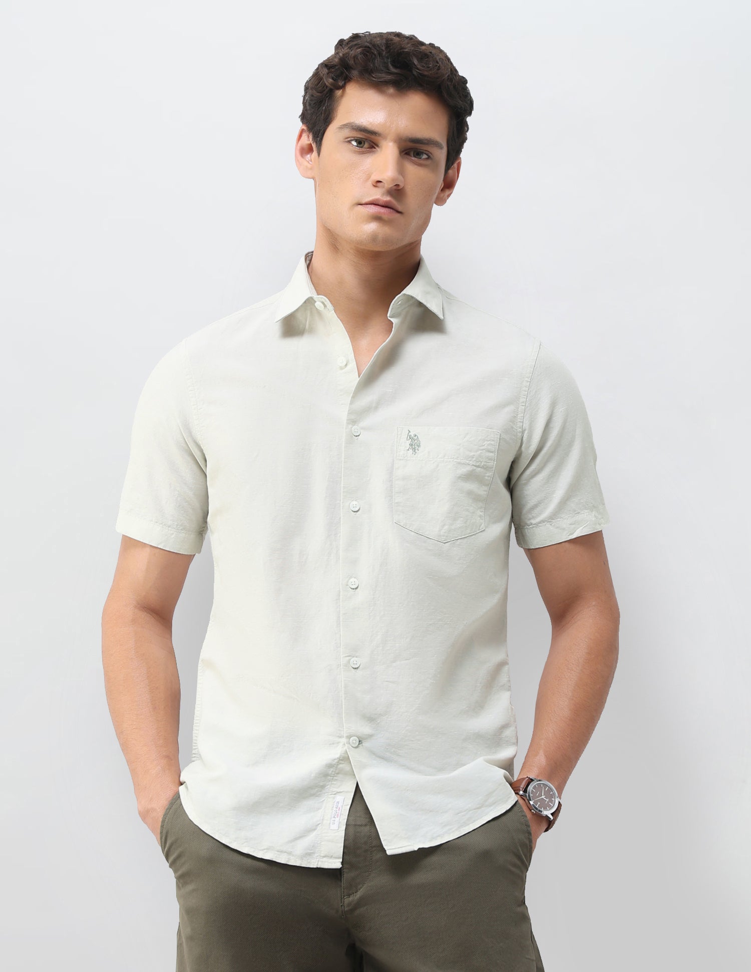 Solid Tailored Fit Shirt