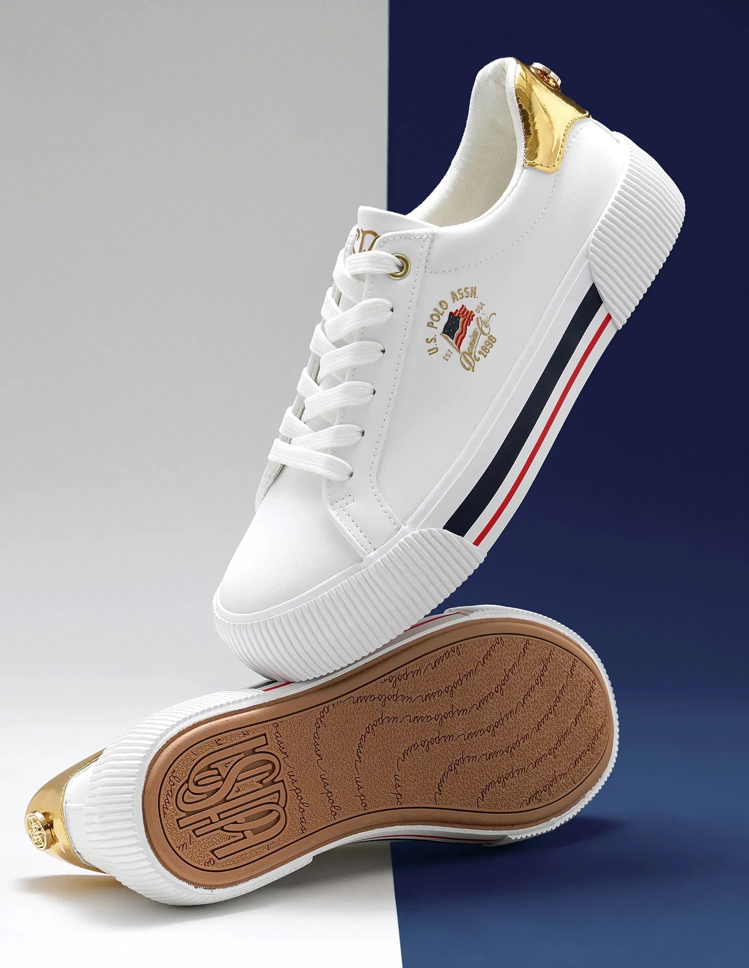 Lizzie 3.0 Off White Chunky Sneaker Shoes Off White - U.S. Polo Assn. India | Large
