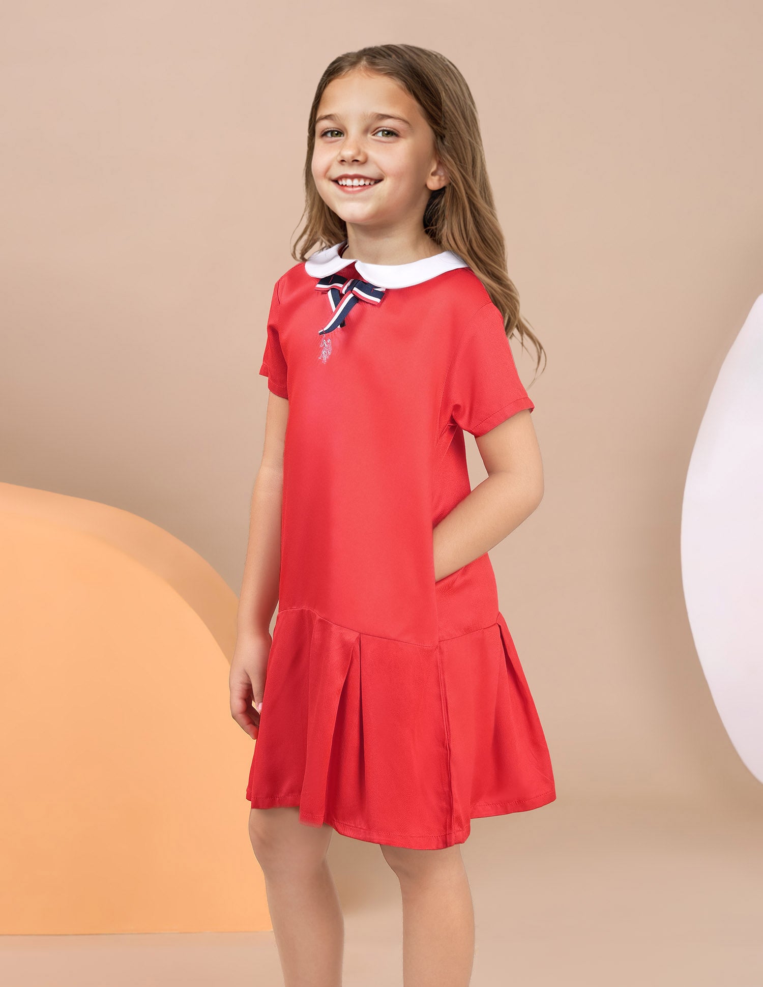 Girls Peter Pan Collar Pure Cotton Dress