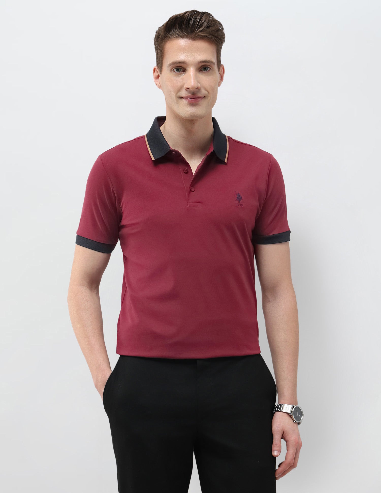 Solid Slim Fit Polo Shirt