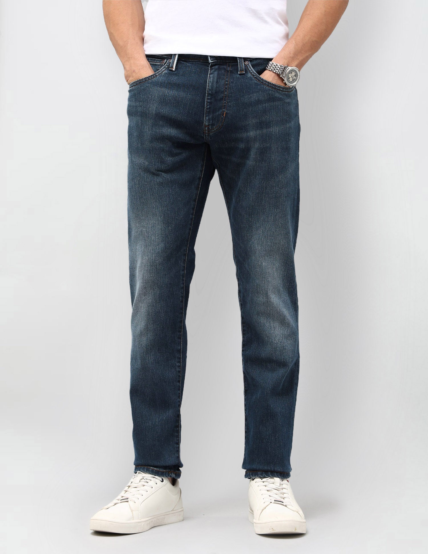 Brandon Slim Tapered Fit Blue Jeans